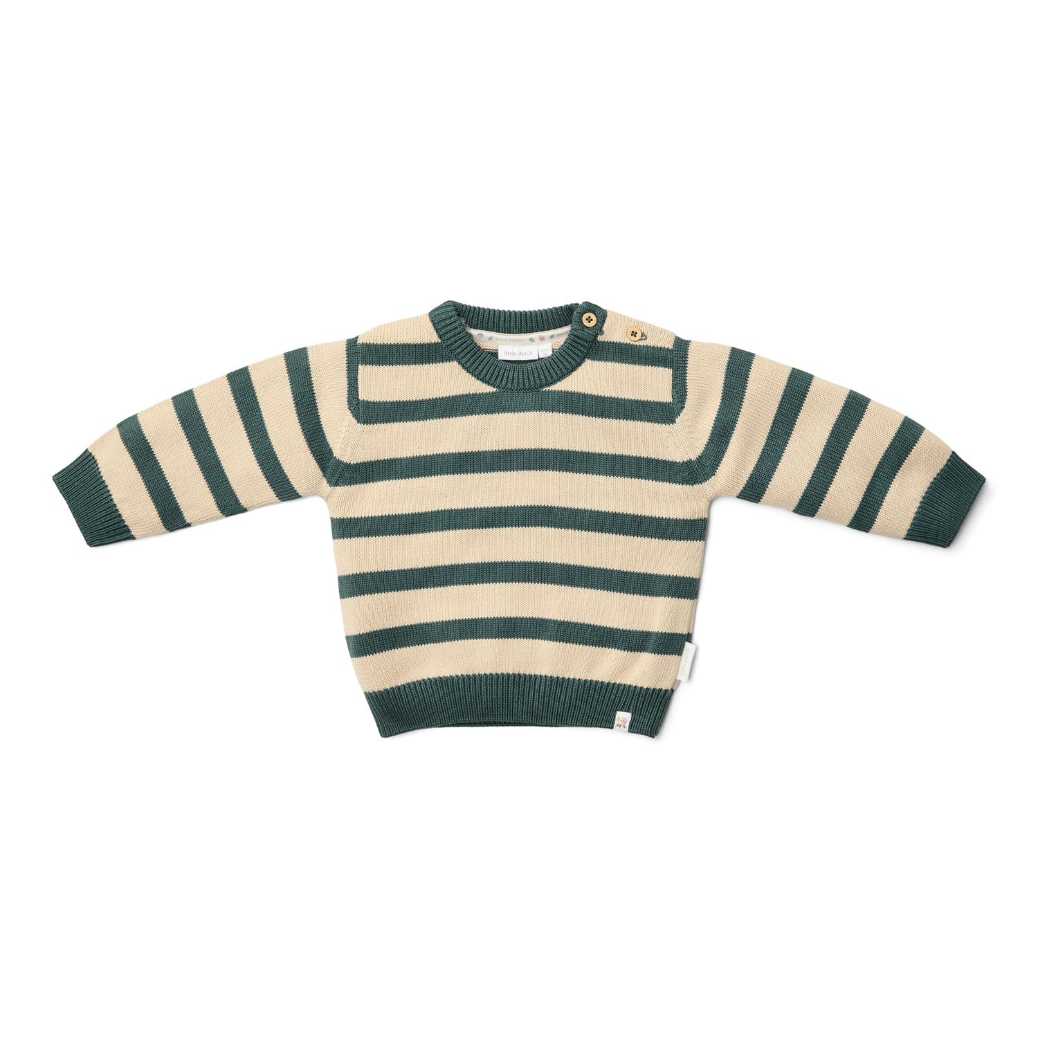Long Sleeve Shirt / Pullover Strick Balsam Green Stripe - Forest Friends grün (Gr. 74)