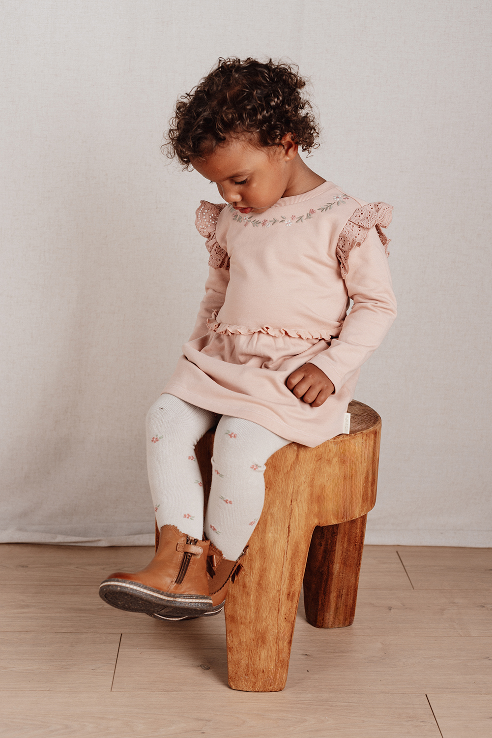 Kleid langärmlig - Little Farm soft rose (Gr. 86)
