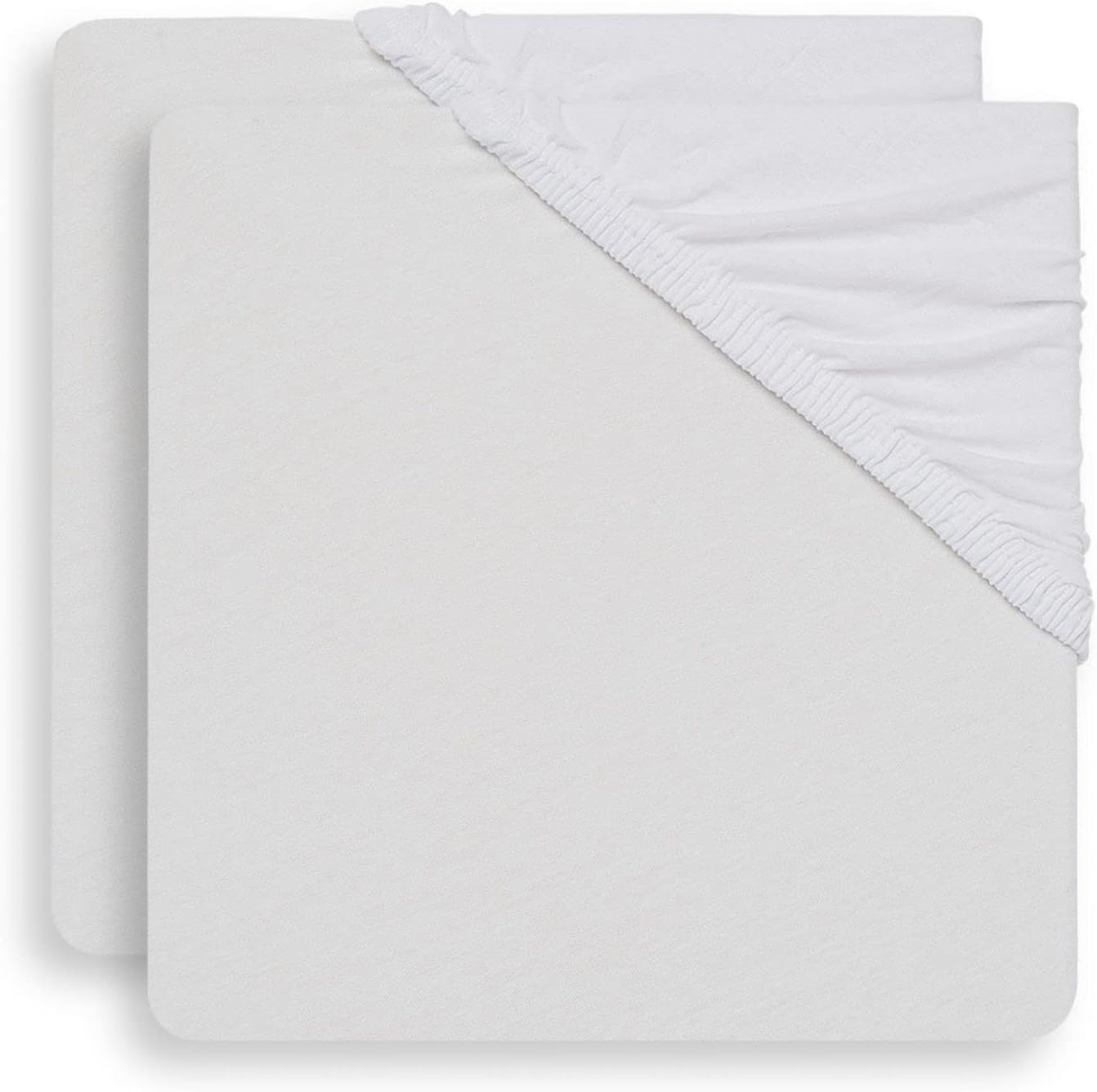 Spannlaken für Laufgitter 2er Set Jersey weiß (75x95 cm)