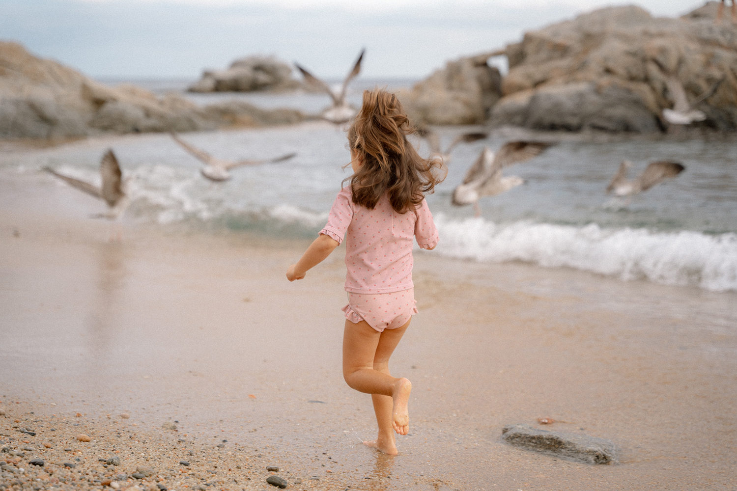 Schwimmshirt mit Rüschen kurzarm - Sunny Flowers Blush (Gr. 86/92)