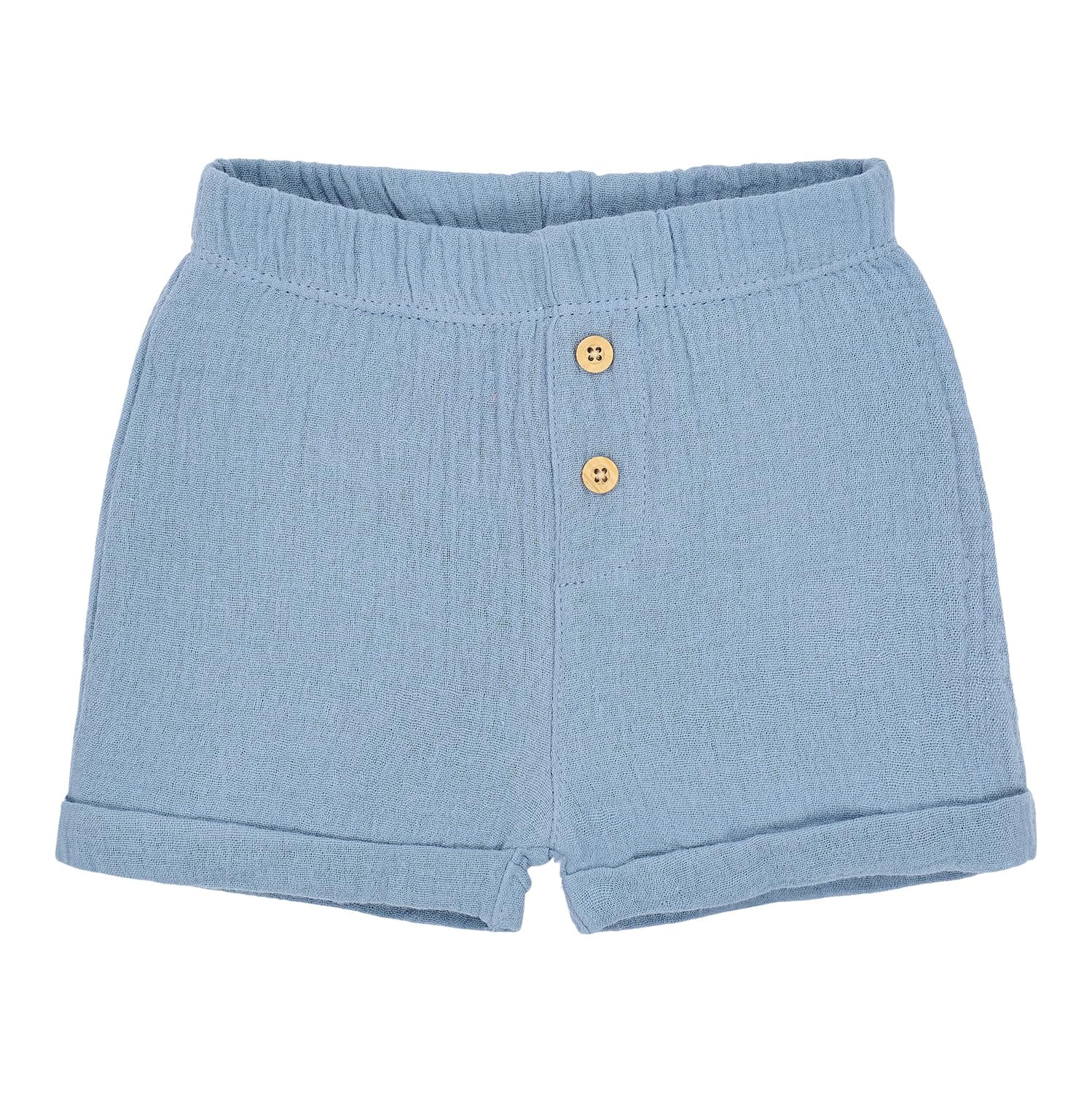 Kurze Hose / Shorts Musselin Stone Blue - Forest Friends blau (Gr. 50)