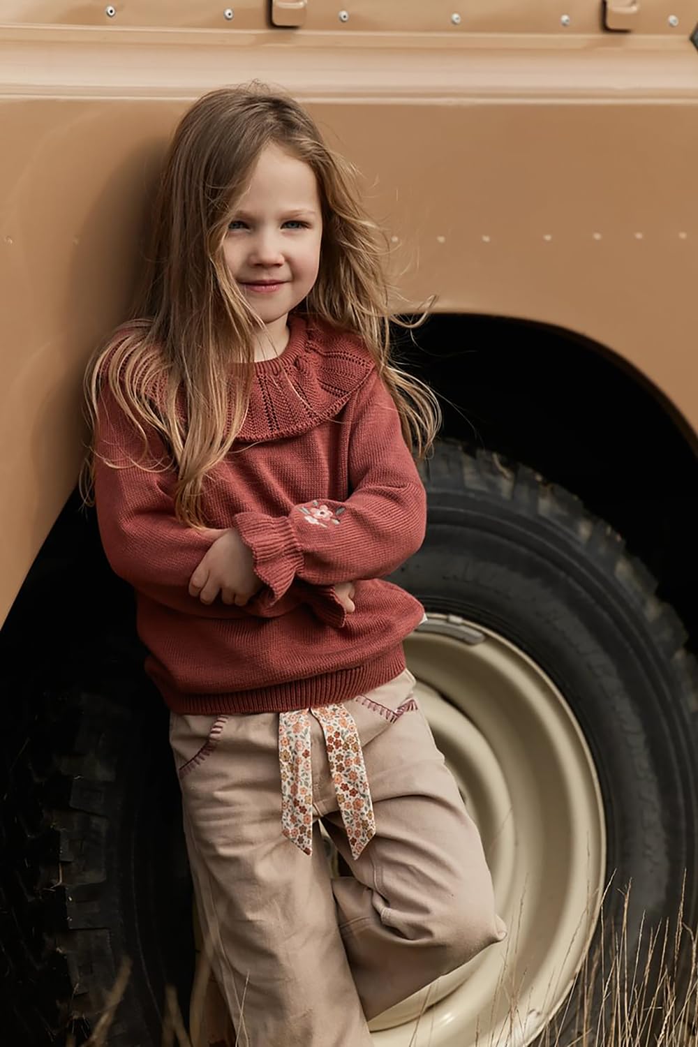 Long Sleeve Shirt / Pullover Strick Deep Berry - Safari Friends rosa (Gr. 104)
