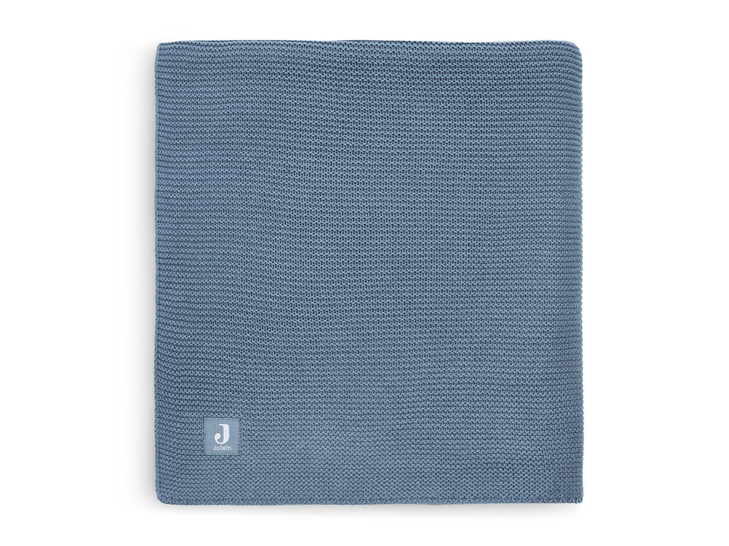 Babydecke Strickdecke Basic Knit jeans blau (75x100 cm)