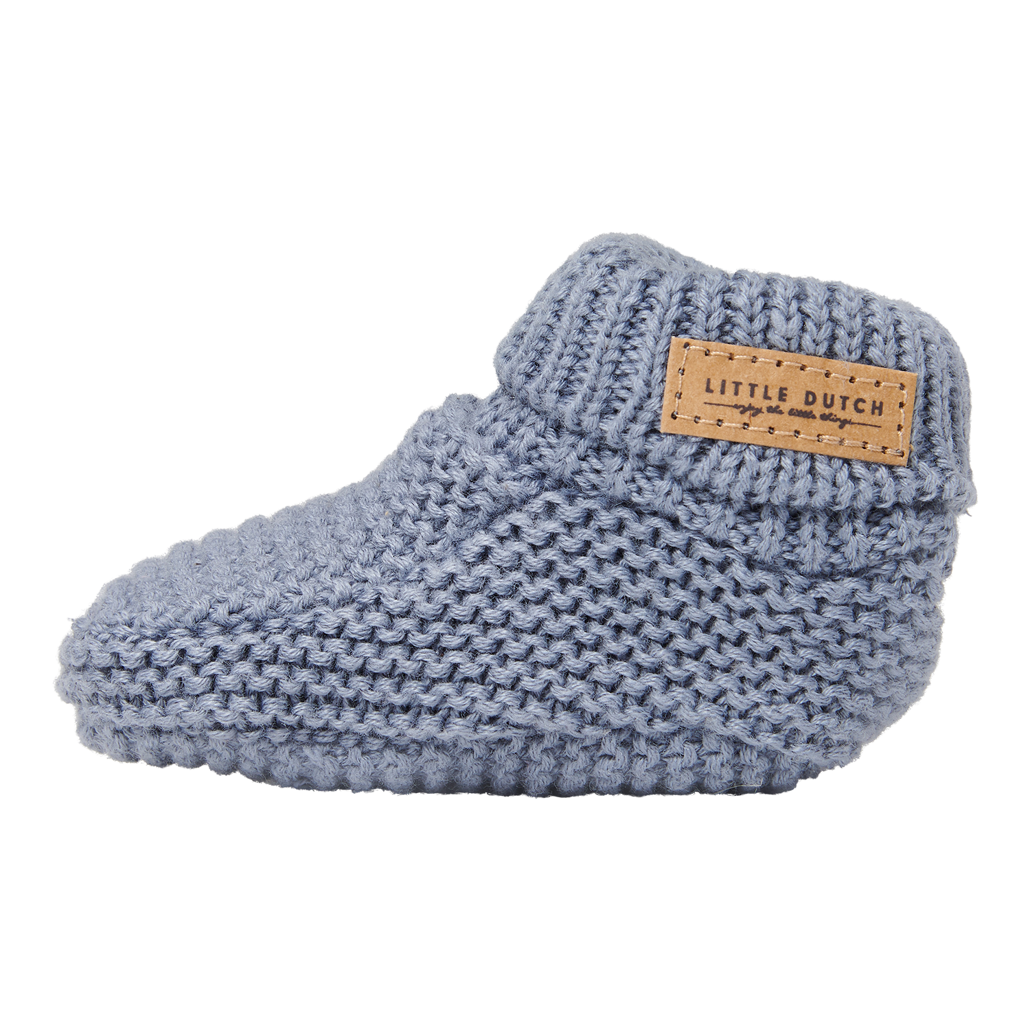 Babyschuhe Strick blau (Gr. 1 / 0-6 Monate)