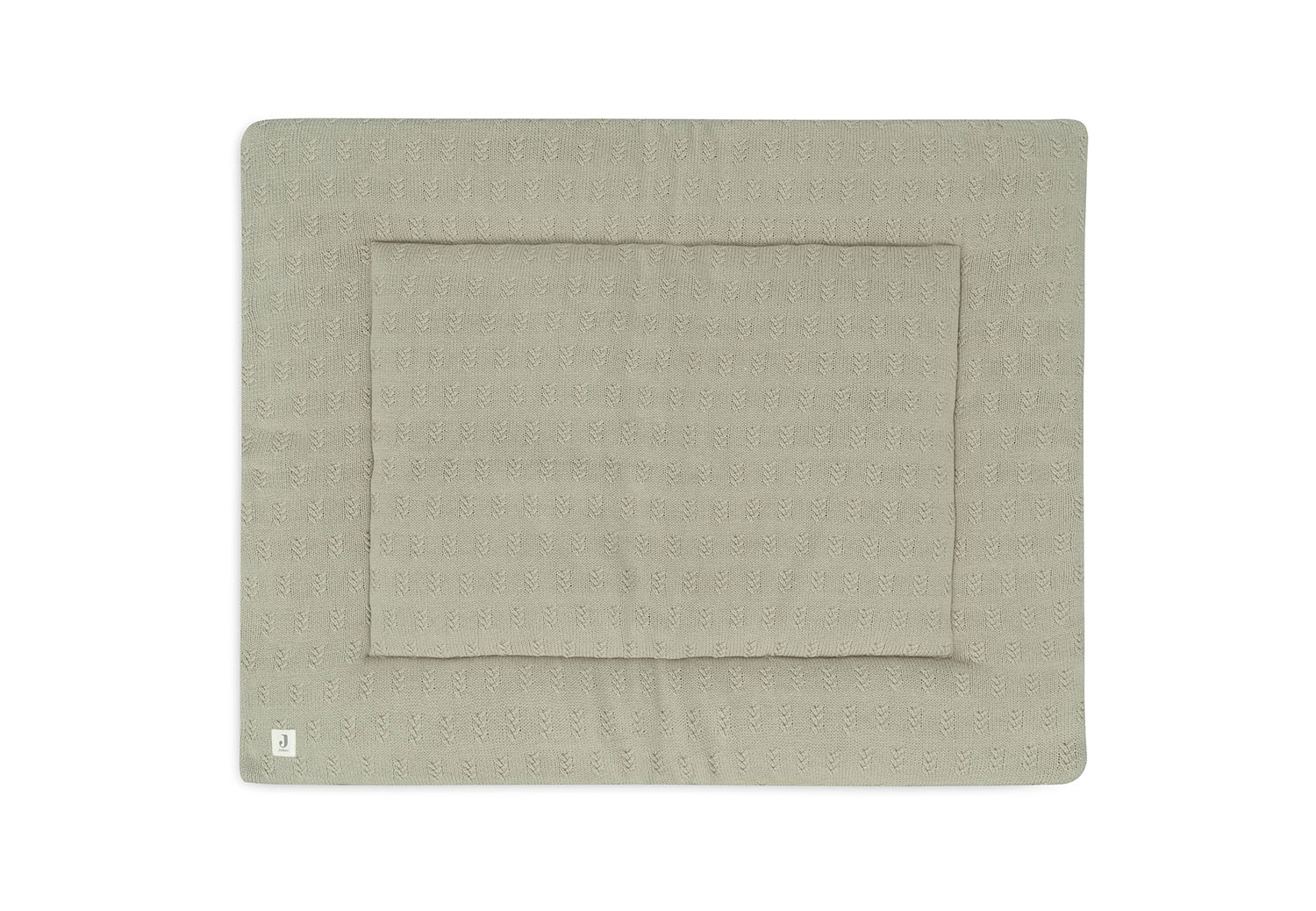 Laufgittereinlage Krabbeldecke Strick Grain Knit olive (75x95 cm)