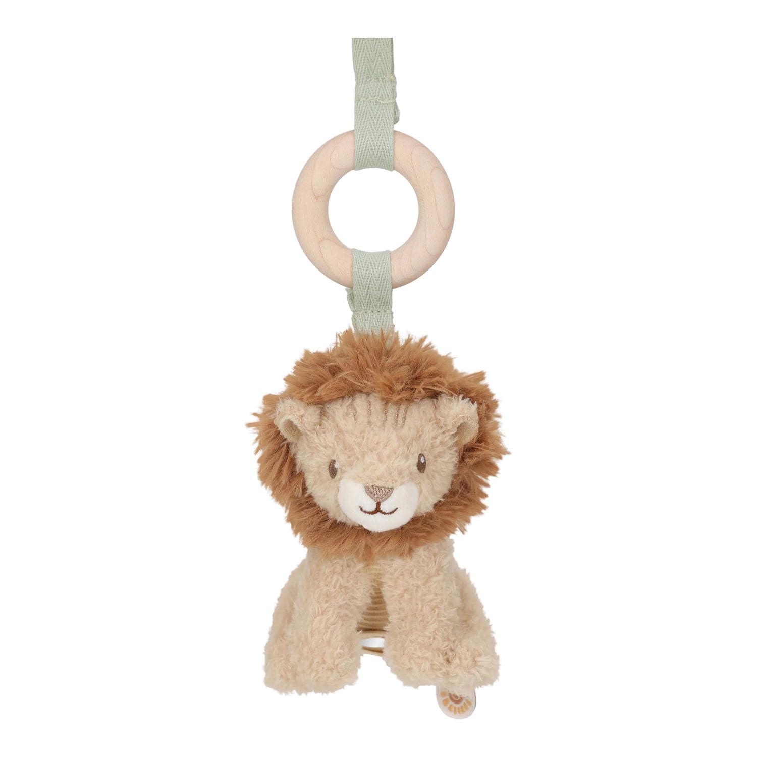 Holz Baby-Gym Spieltrapez mit Stoff Anhänger - Safari Friends grün