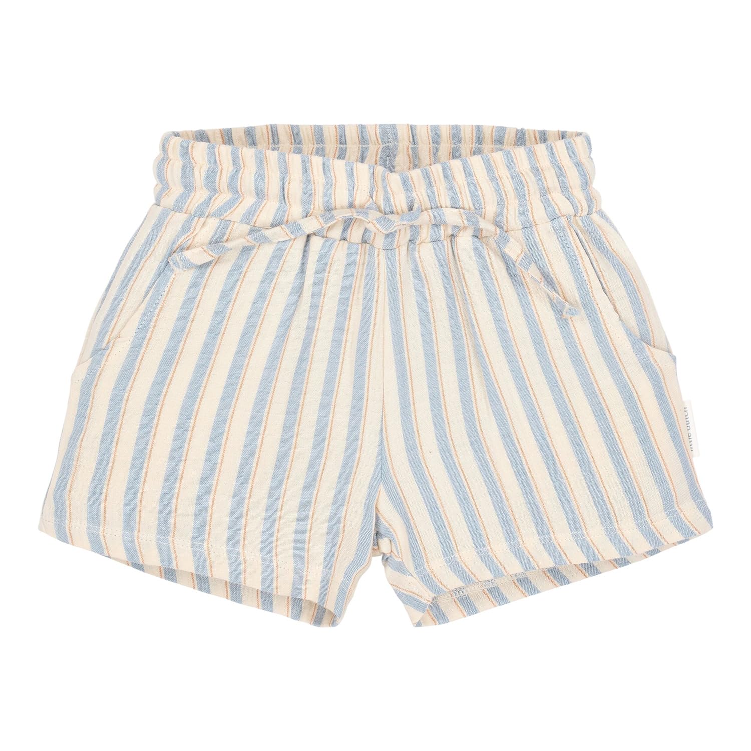 Kurze Hose / Shorts Musselin gestreift - Forest Friends blau / weiß (Gr. 74)