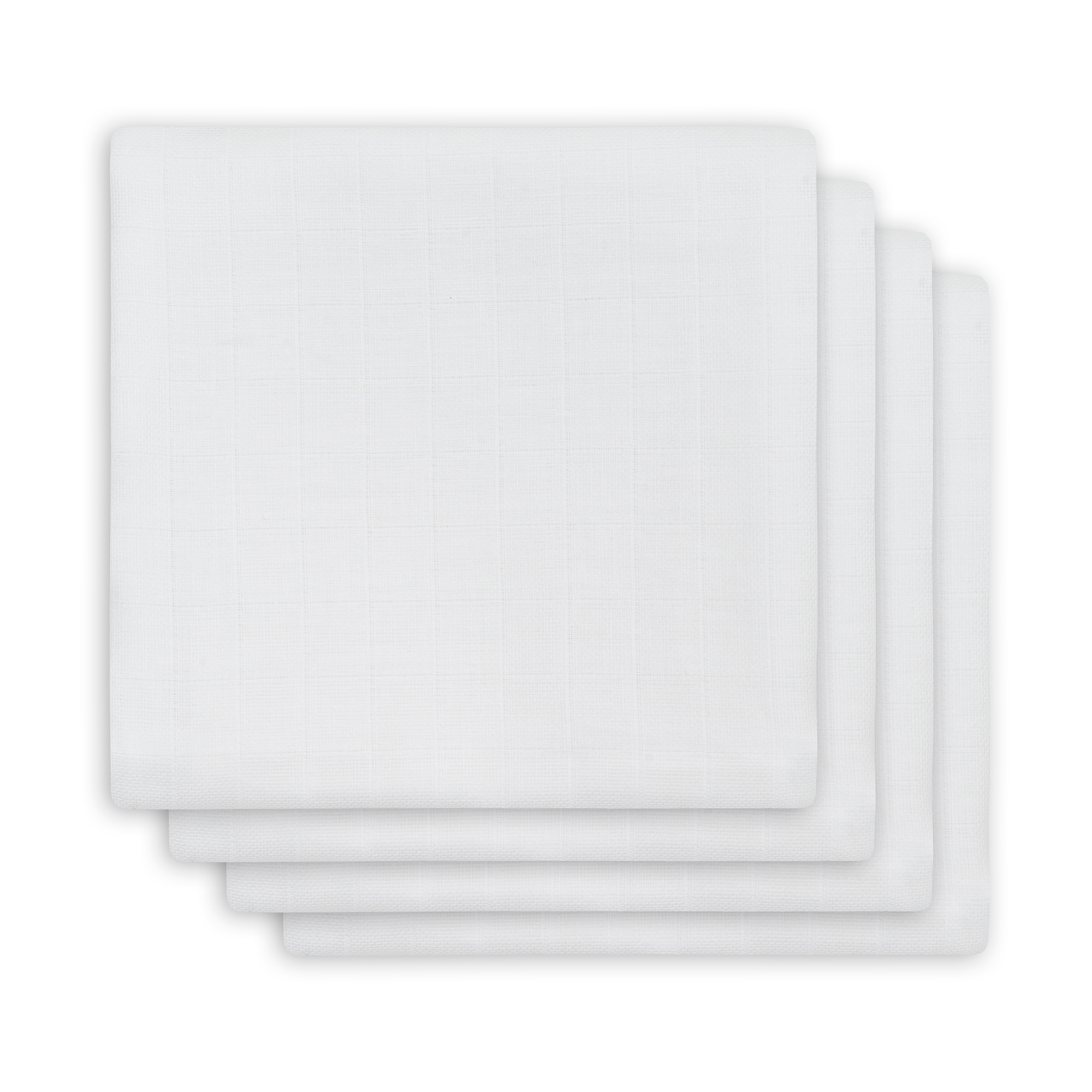 Mulltücher Bambus 4er Set weiß (70x70 cm)