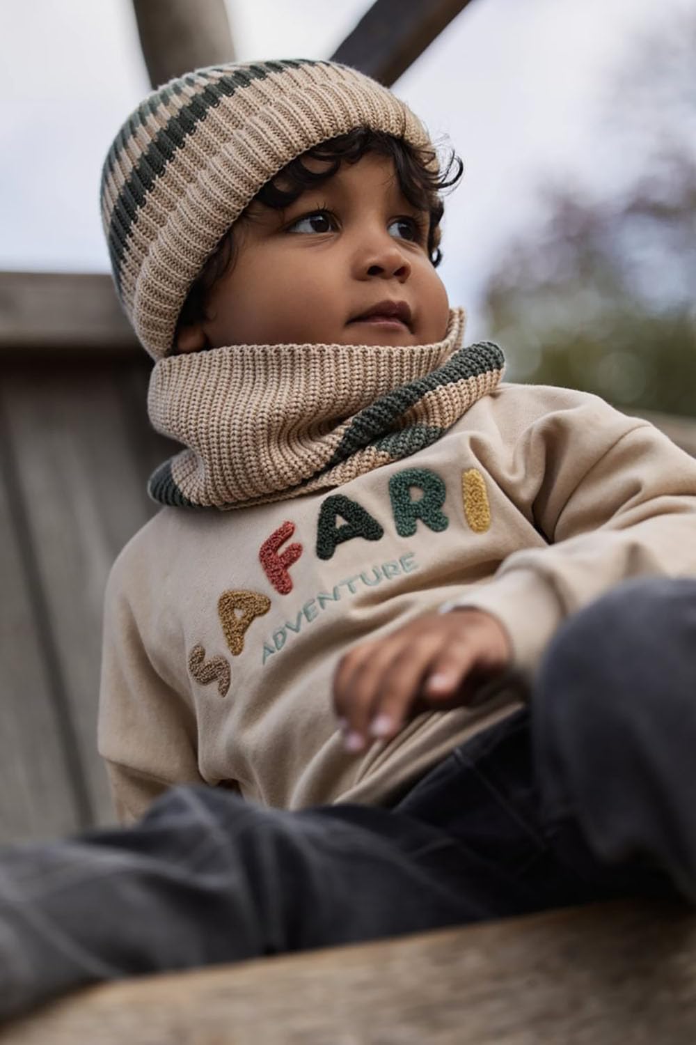 Long Sleeve Shirt / Pullover Warm Taupe - Safari Friends beige (Gr. 74)