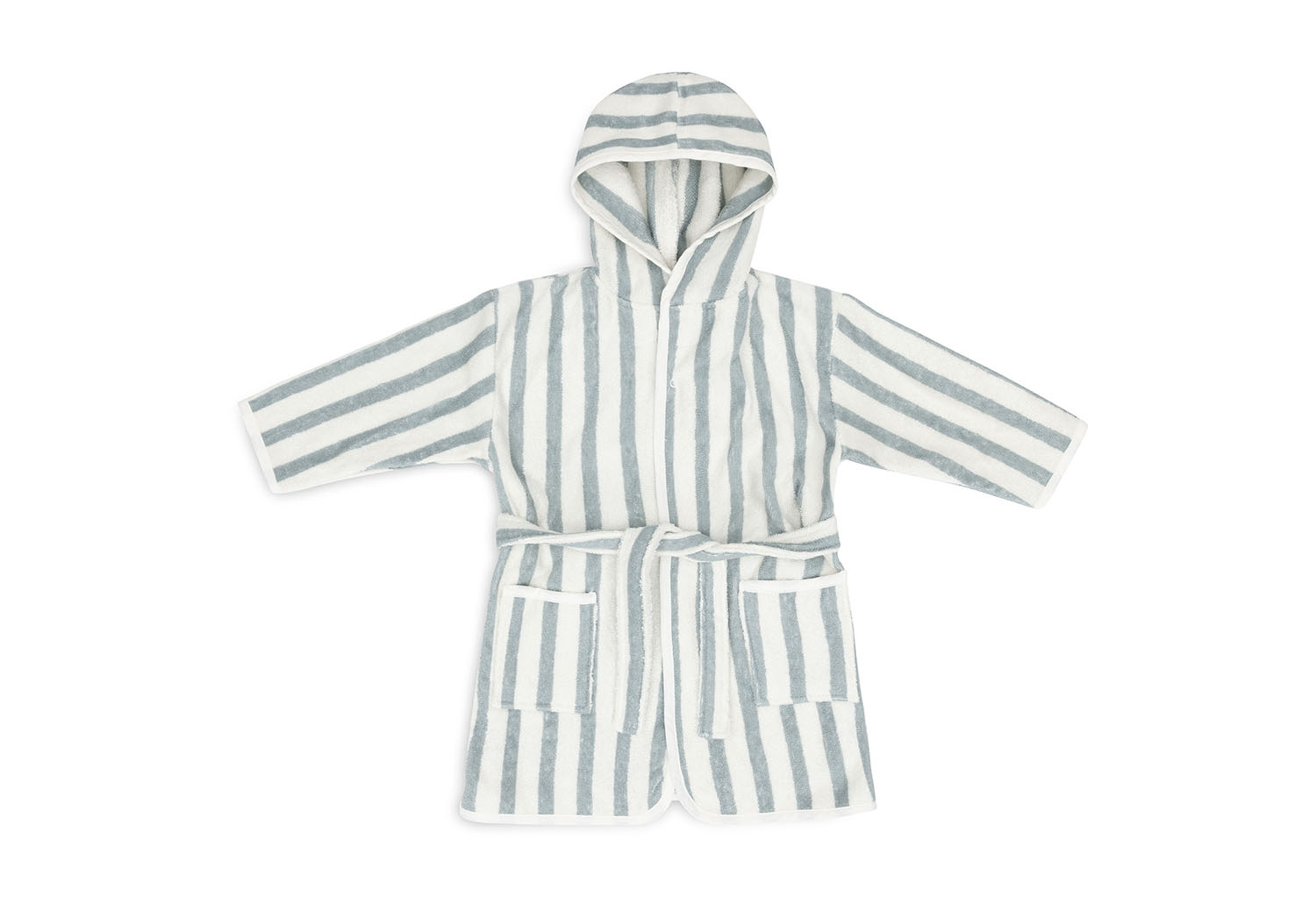 Bademantel Frottee - Stripe Sea Green (1-2 Jahre)