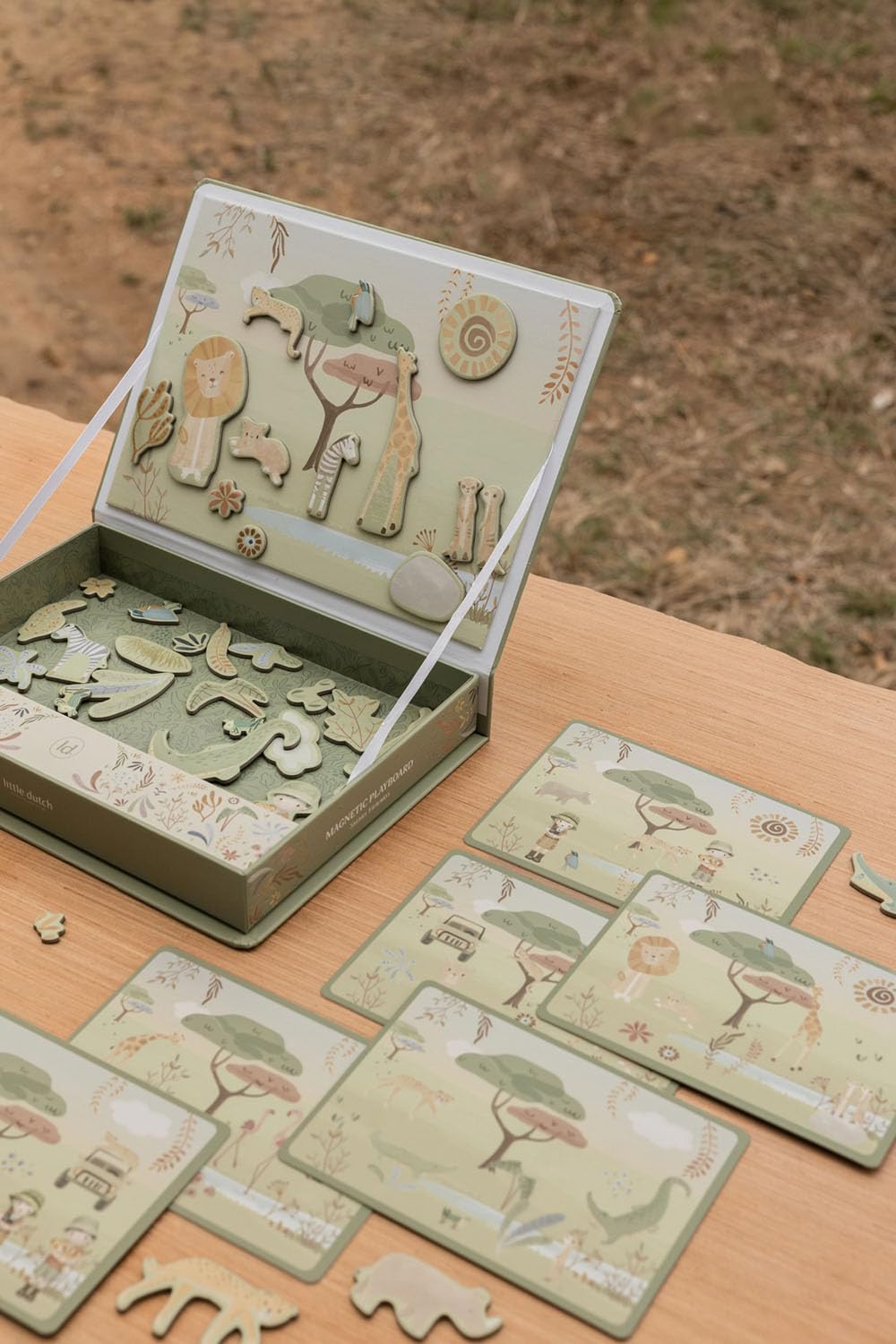 Magnet Spielbox - Safari Friends grün