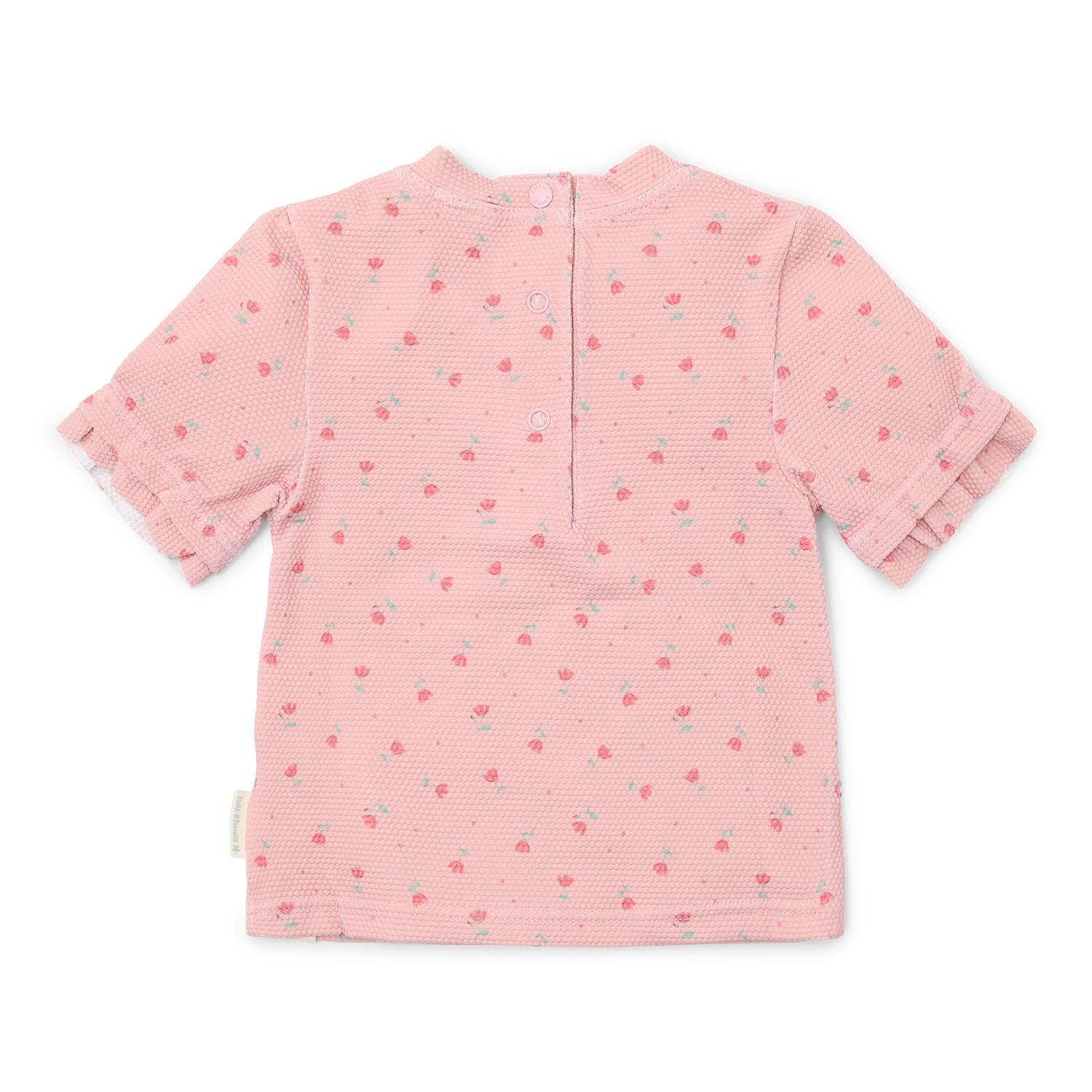 Schwimmshirt mit Rüschen kurzarm - Sunny Flowers Blush (Gr. 86/92)