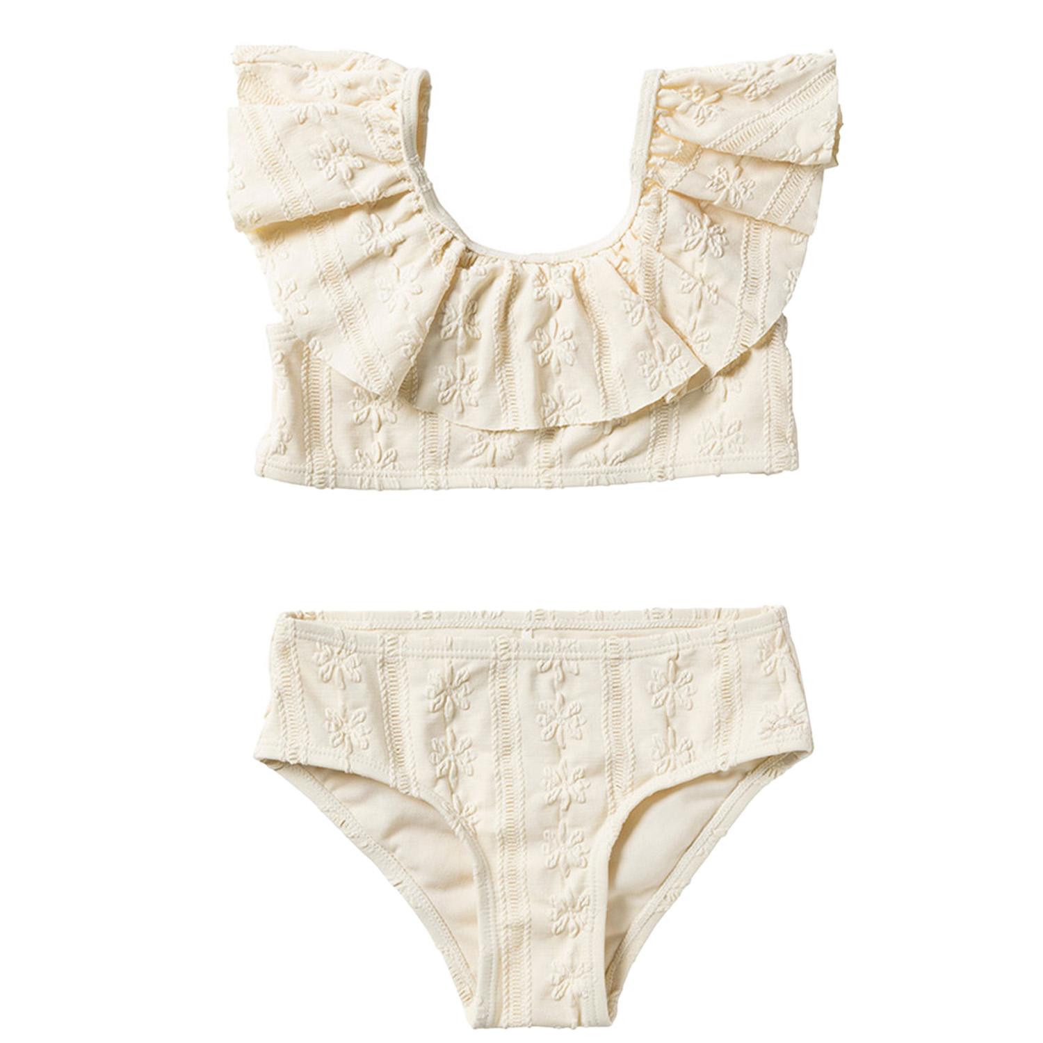 Bikini mit Rüschen - Anglaise / Shortbread (Gr. 98/104)