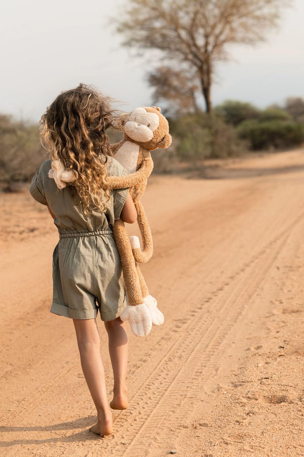 Stofftier Kuscheltier Affe XL - Safari Friends braun (80 cm)