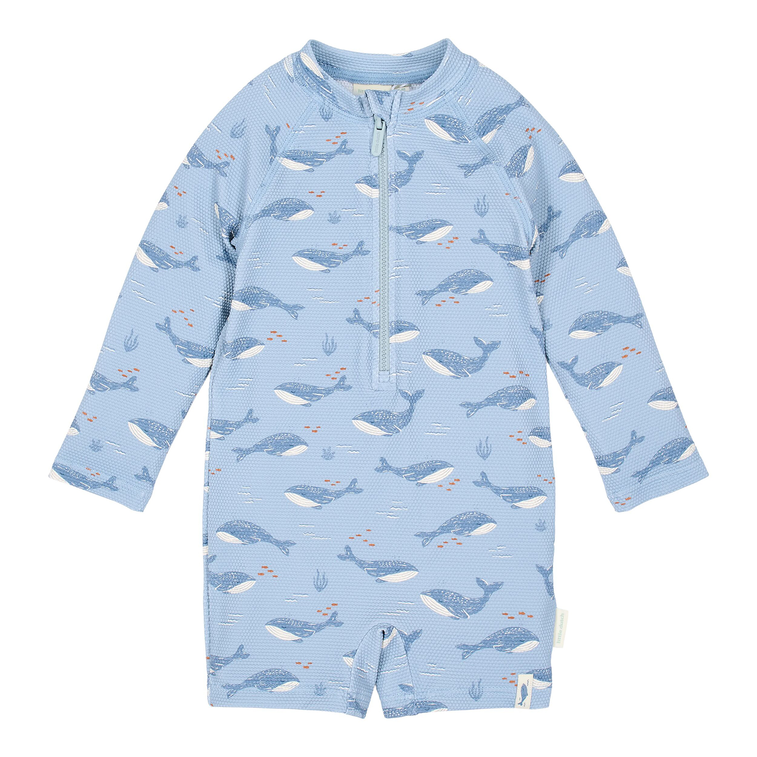 Schwimmanzug langarm Wal - Ocean Splash blau (Gr. 62/68)