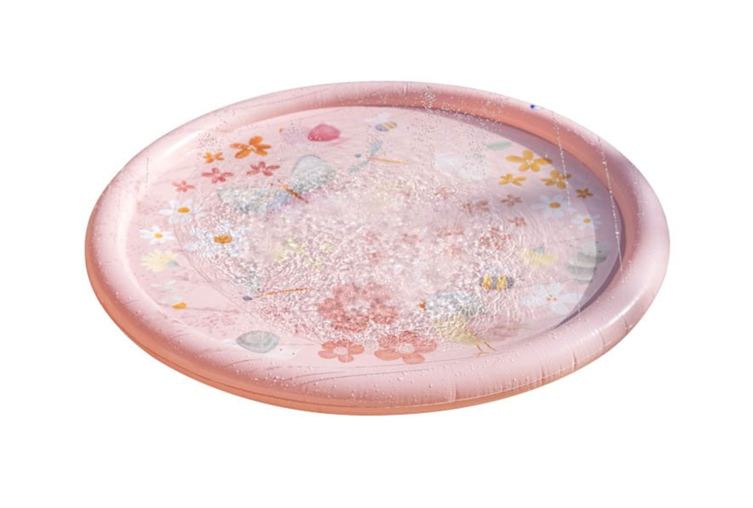 Wasserspielmatte Flowers & Butterflies rosa