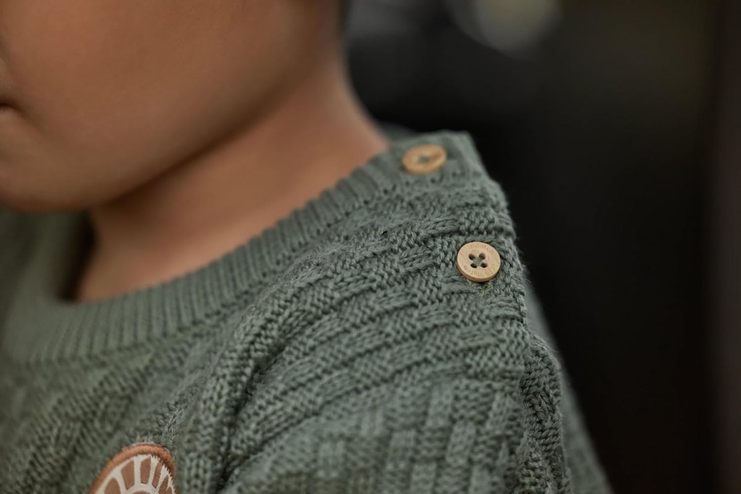 Long Sleeve Shirt / Pullover Strick Sage - Safari Friends grün (Gr. 74)