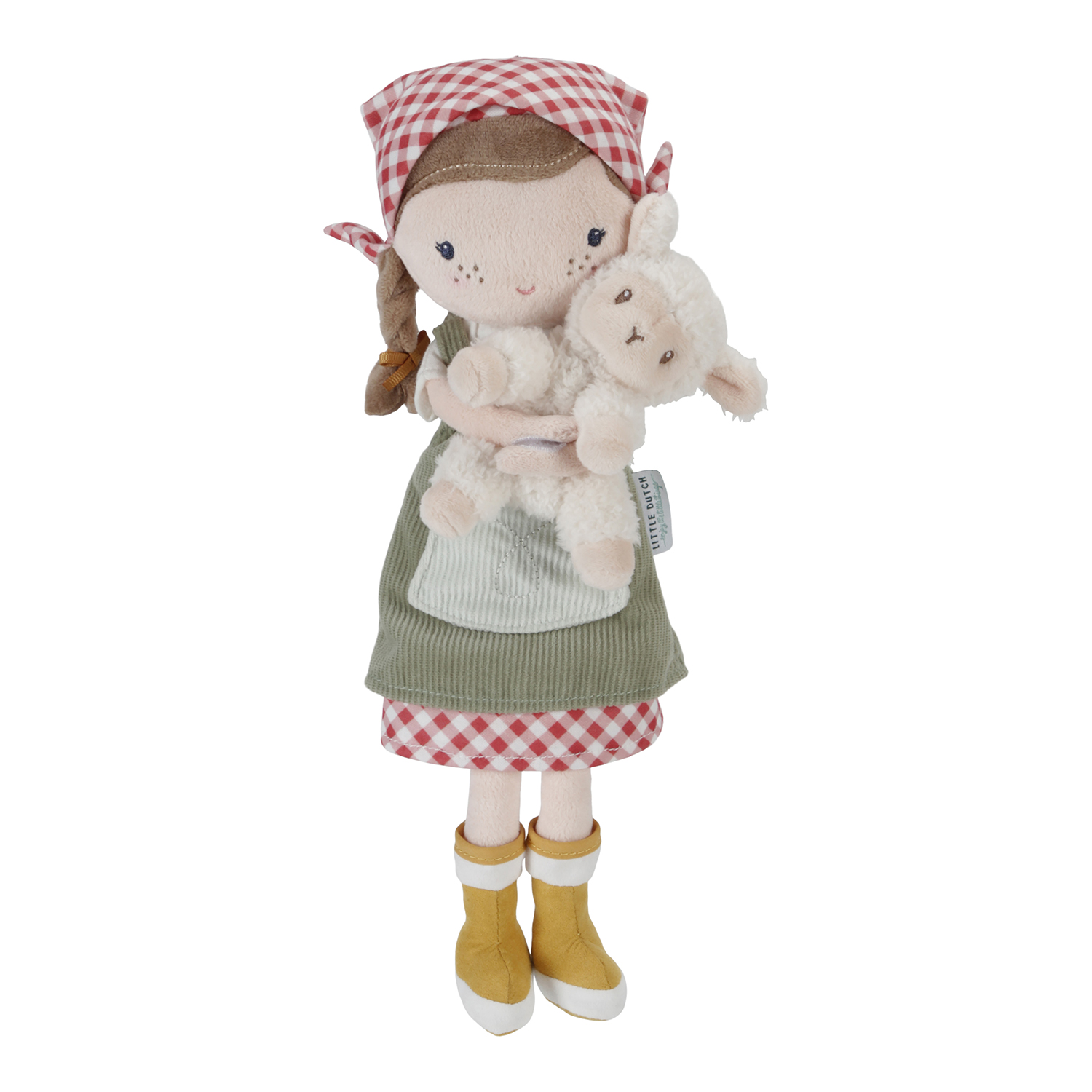 Stoffpuppe Bäuerin Rosa mit Schaf (35 cm)