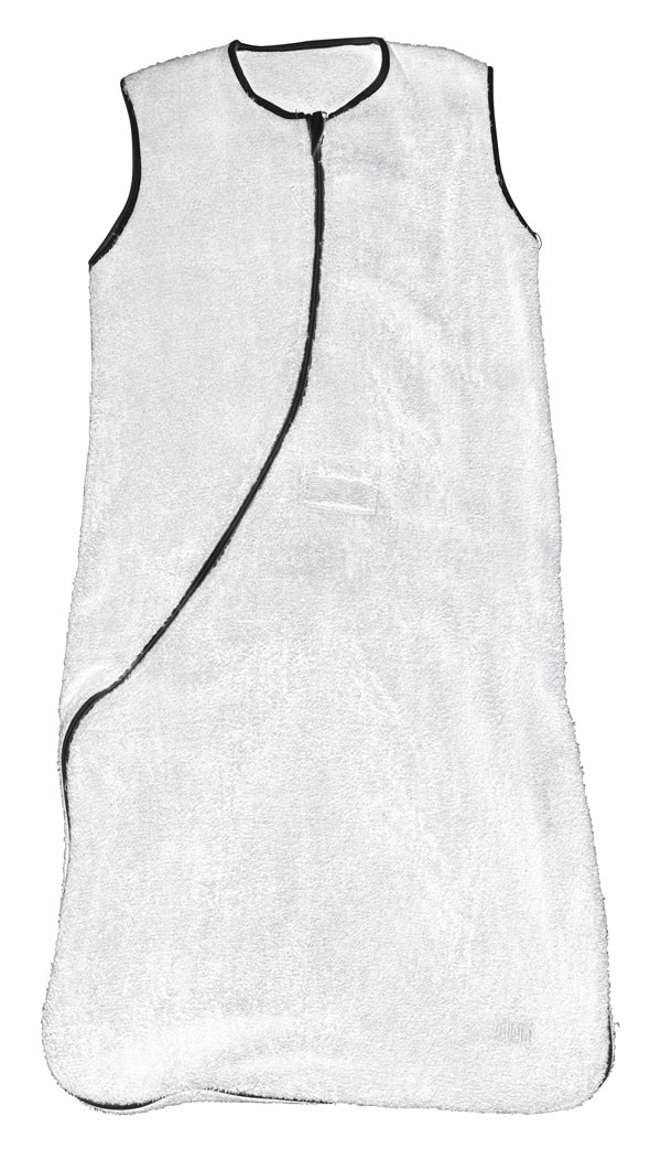Sommerschlafsack Frottee weiß grau (Gr. 70 cm)