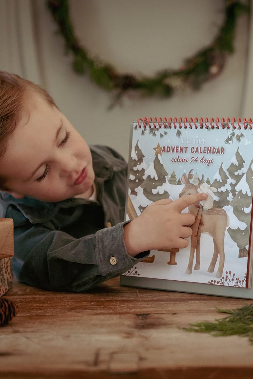 Adventskalender Malbuch / Colouring Book - Weihnachten grün