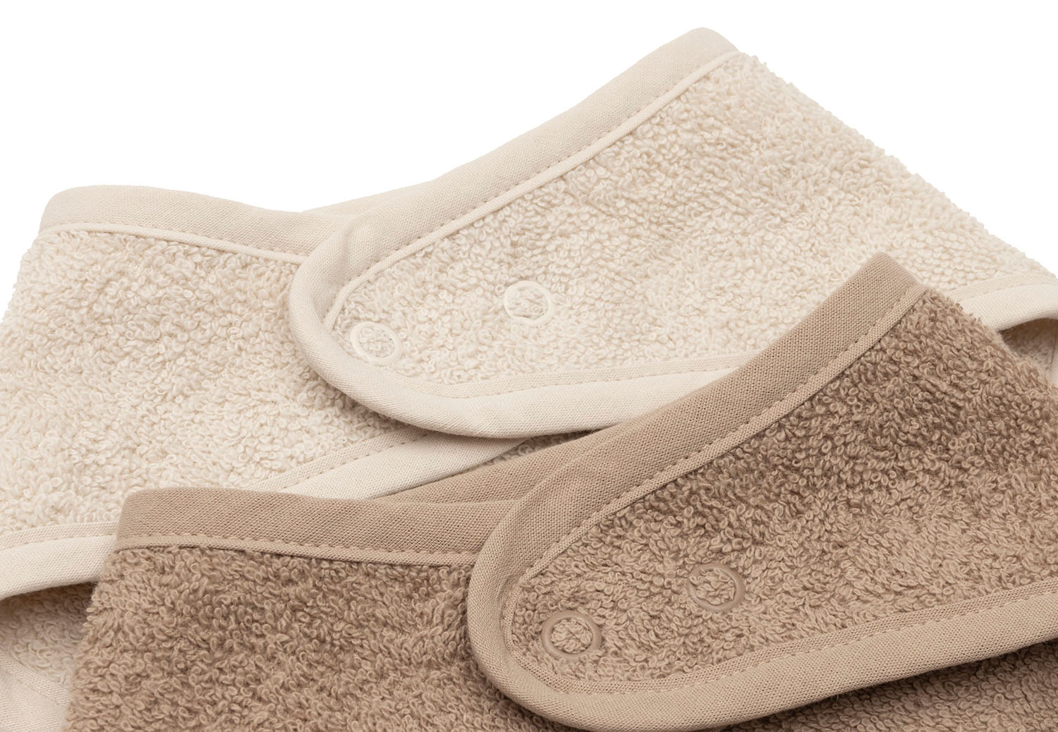 Bandana Lätzchen Halstuch 2er Set Frottee - Sand / Milky Coffee - beige / braun