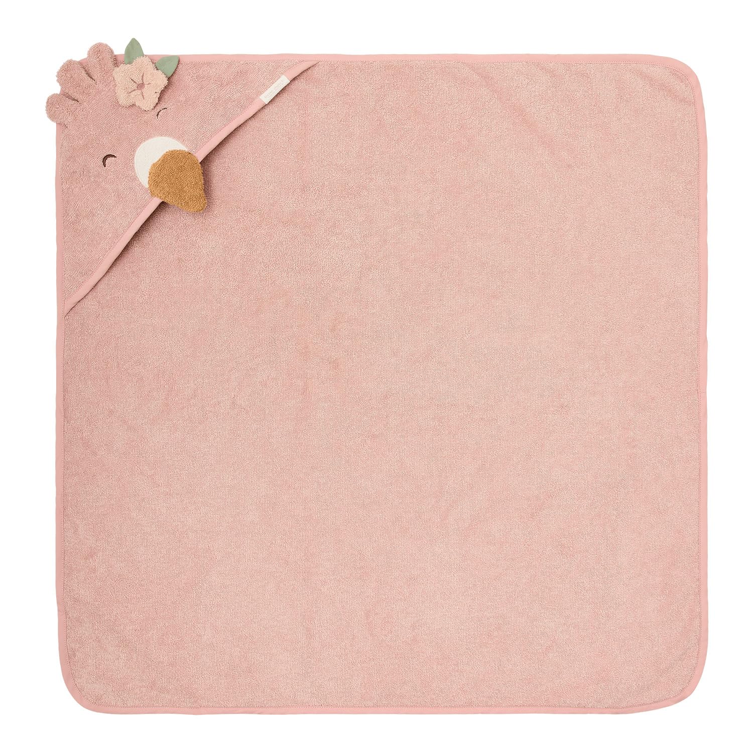 Kapuzenhandtuch Flamingo - Safari Friends rosa (100x100 cm)