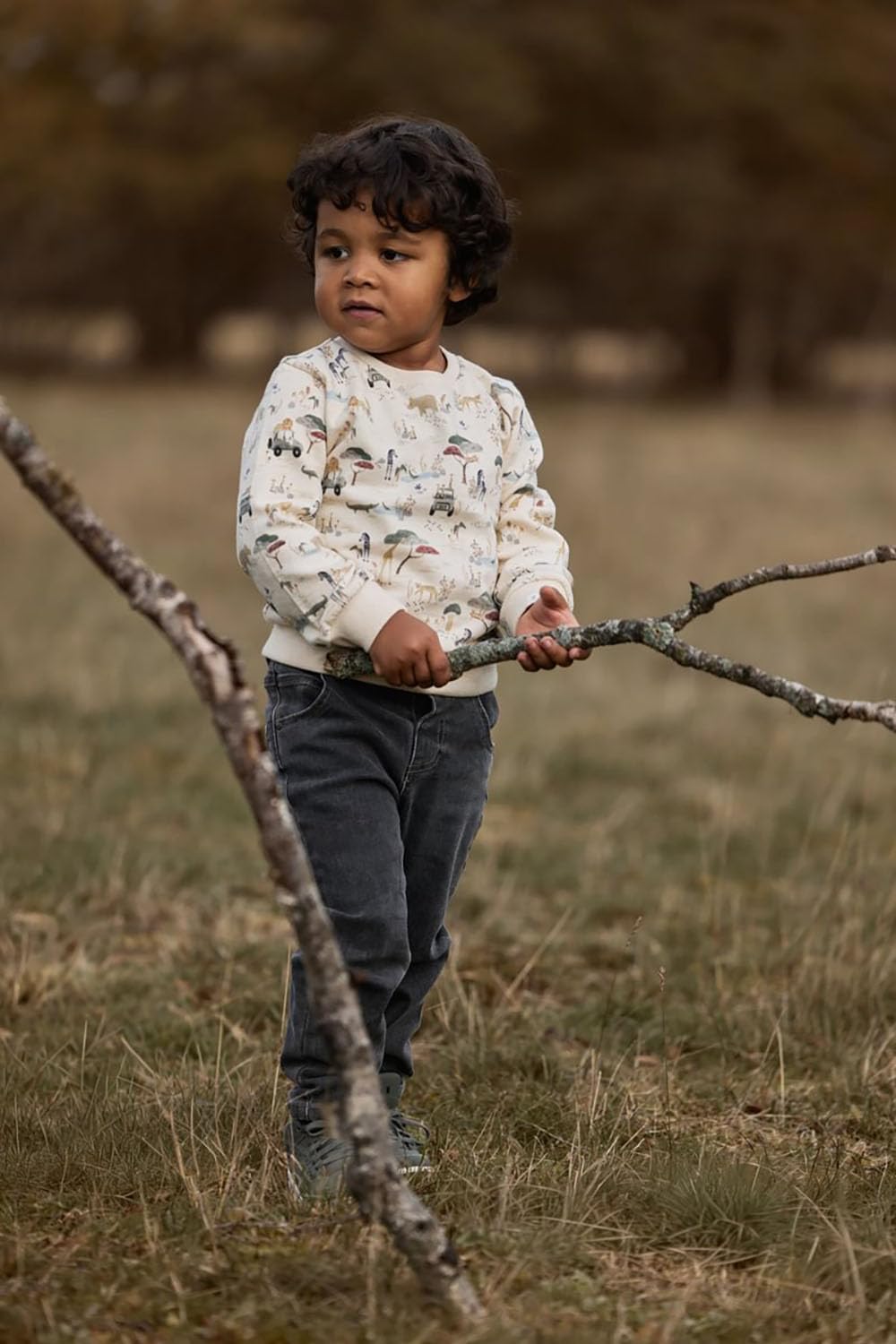 Hose Denim - Safari Friends grau (Gr. 92)