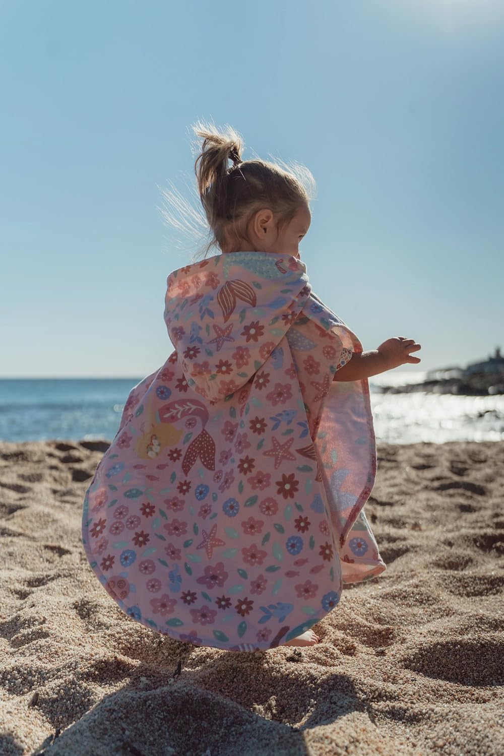 Badeponcho / Strandponcho - Dreamy Mermaid rosa
