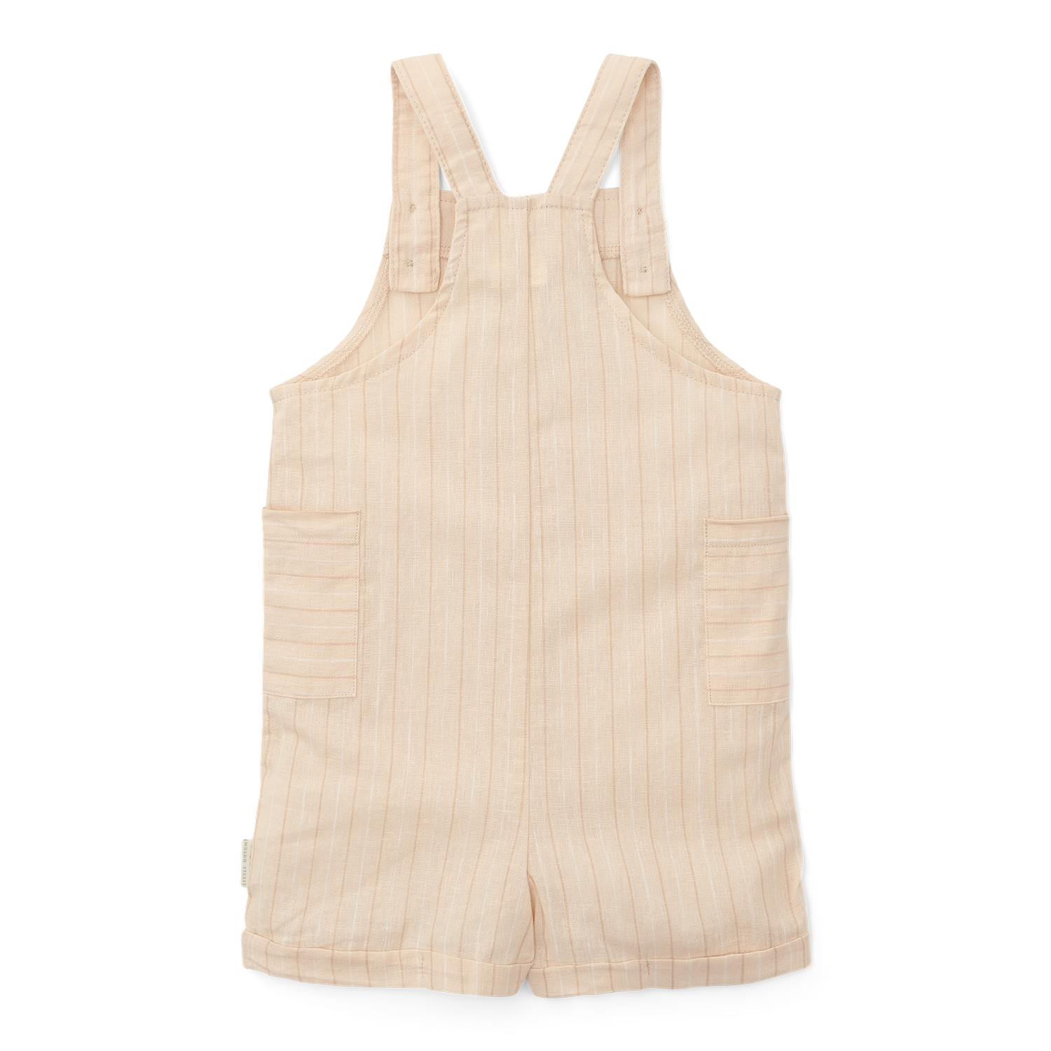 Latzhose kurz Sand Stripes - Little Farm beige (Gr. 74)