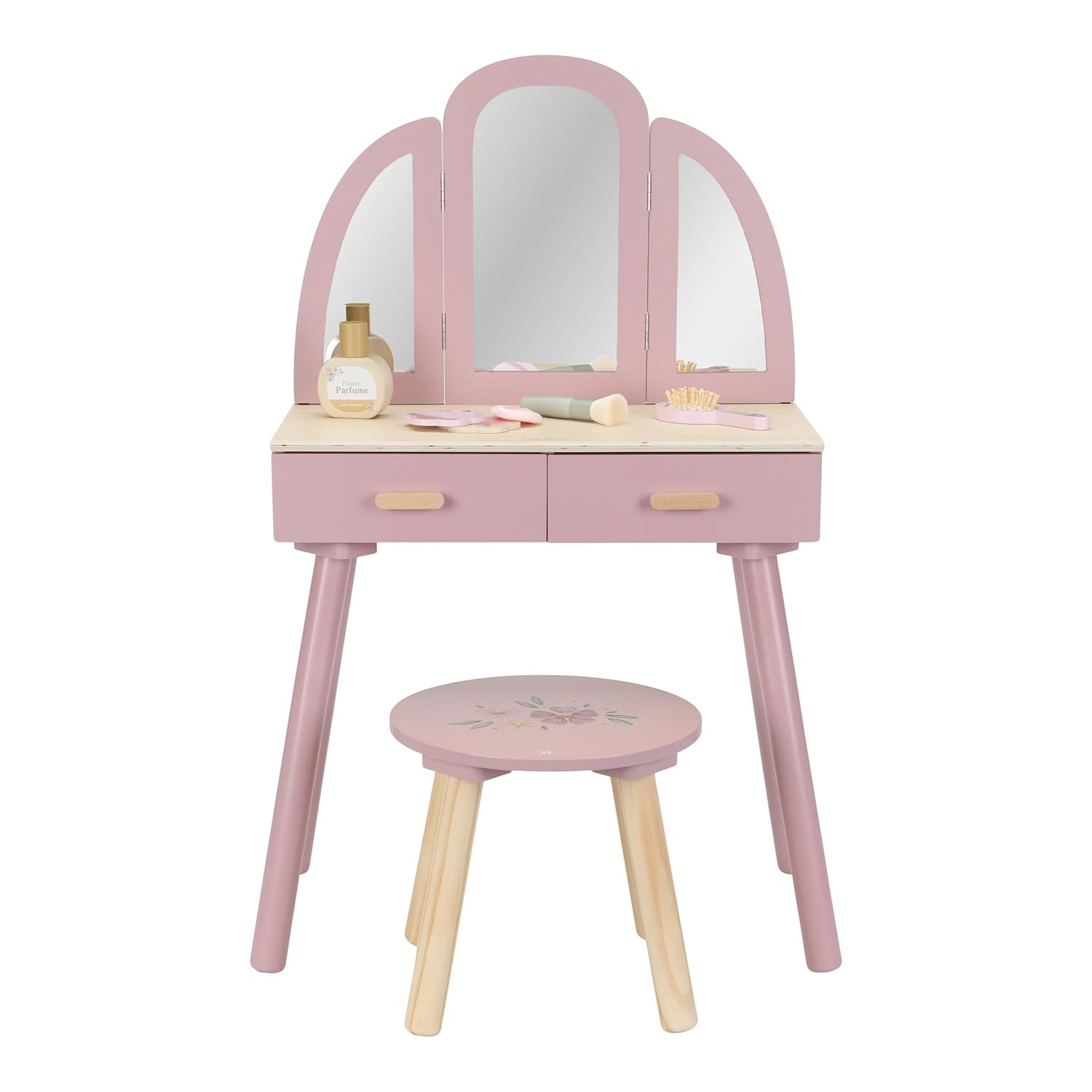 Holz Kinderschminktisch - Essentials rosa