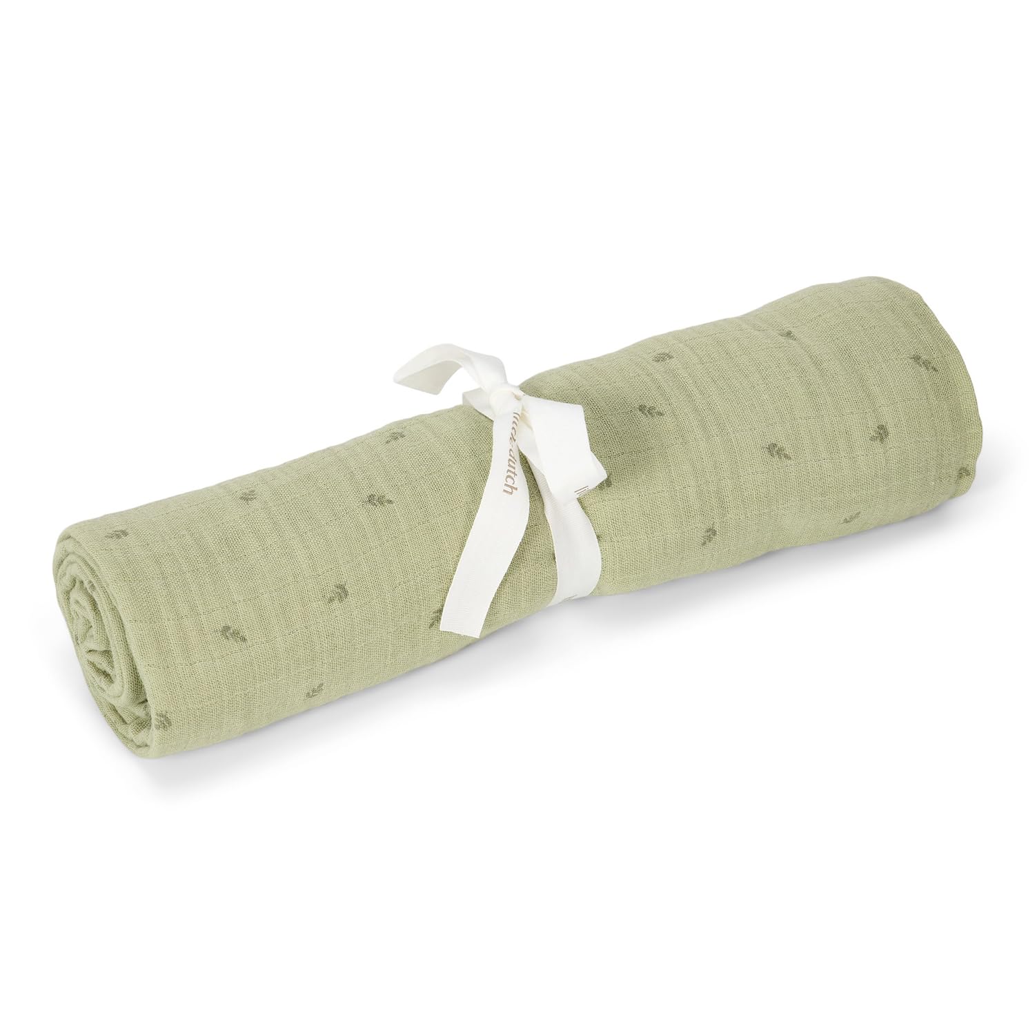 Musselin Swaddle Tuch / Pucktuch Pure Sage - Essentials grün (120x120 cm)