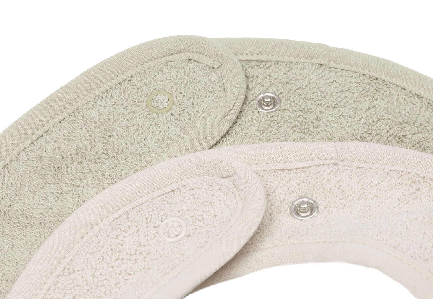 Lätzchen Frottee 2er Set - Soft Matcha / Sand - grün / beige