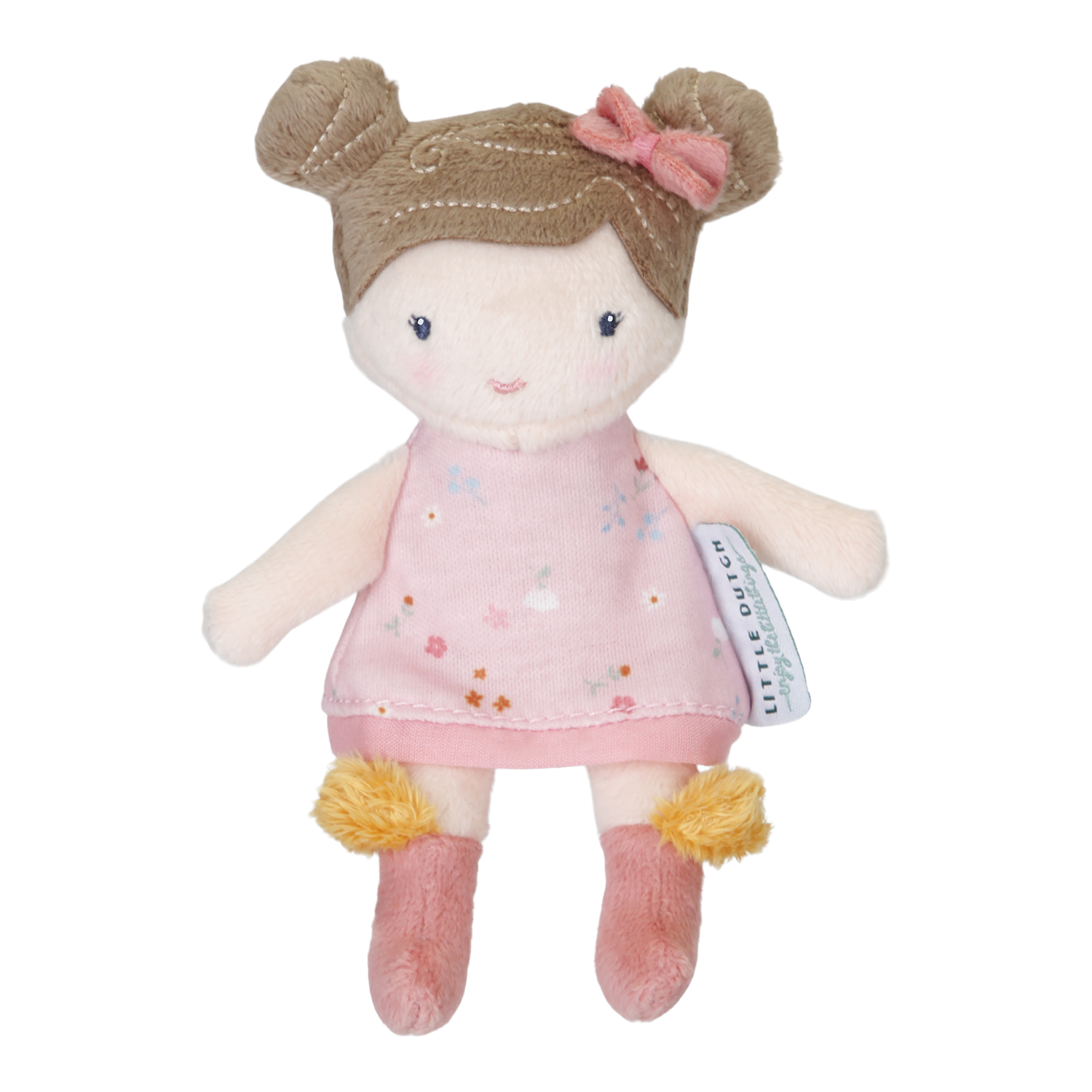 Stoffpuppe Rosa Little pink Flowers (10 cm)