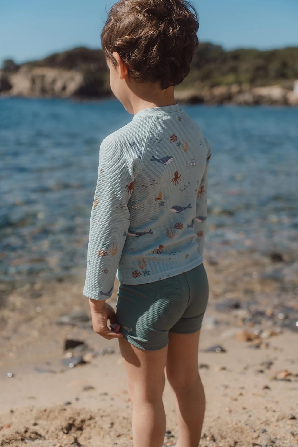Schwimmshirt langarm - Ocean Friends grün (Gr. 74/80)