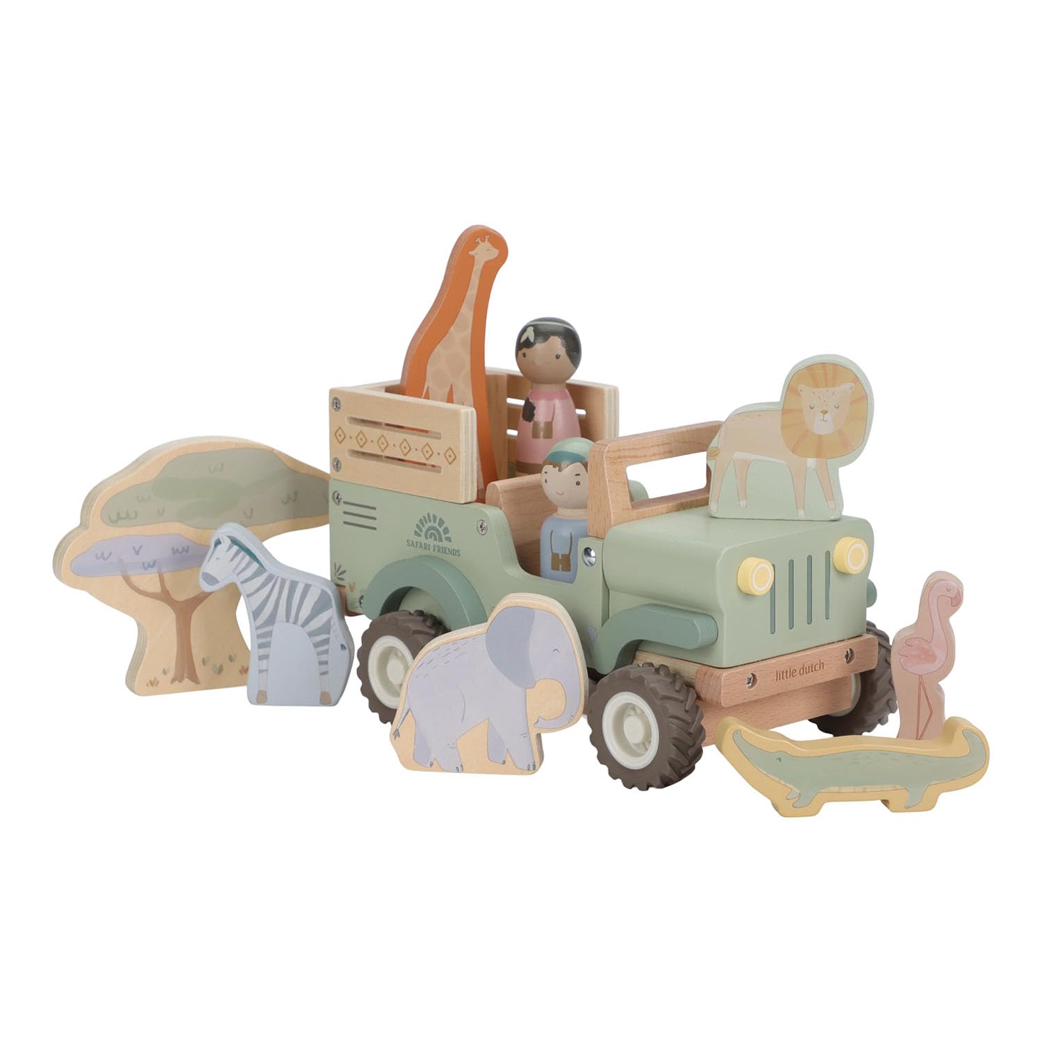 Holz Safari Auto - Safari Friends grün