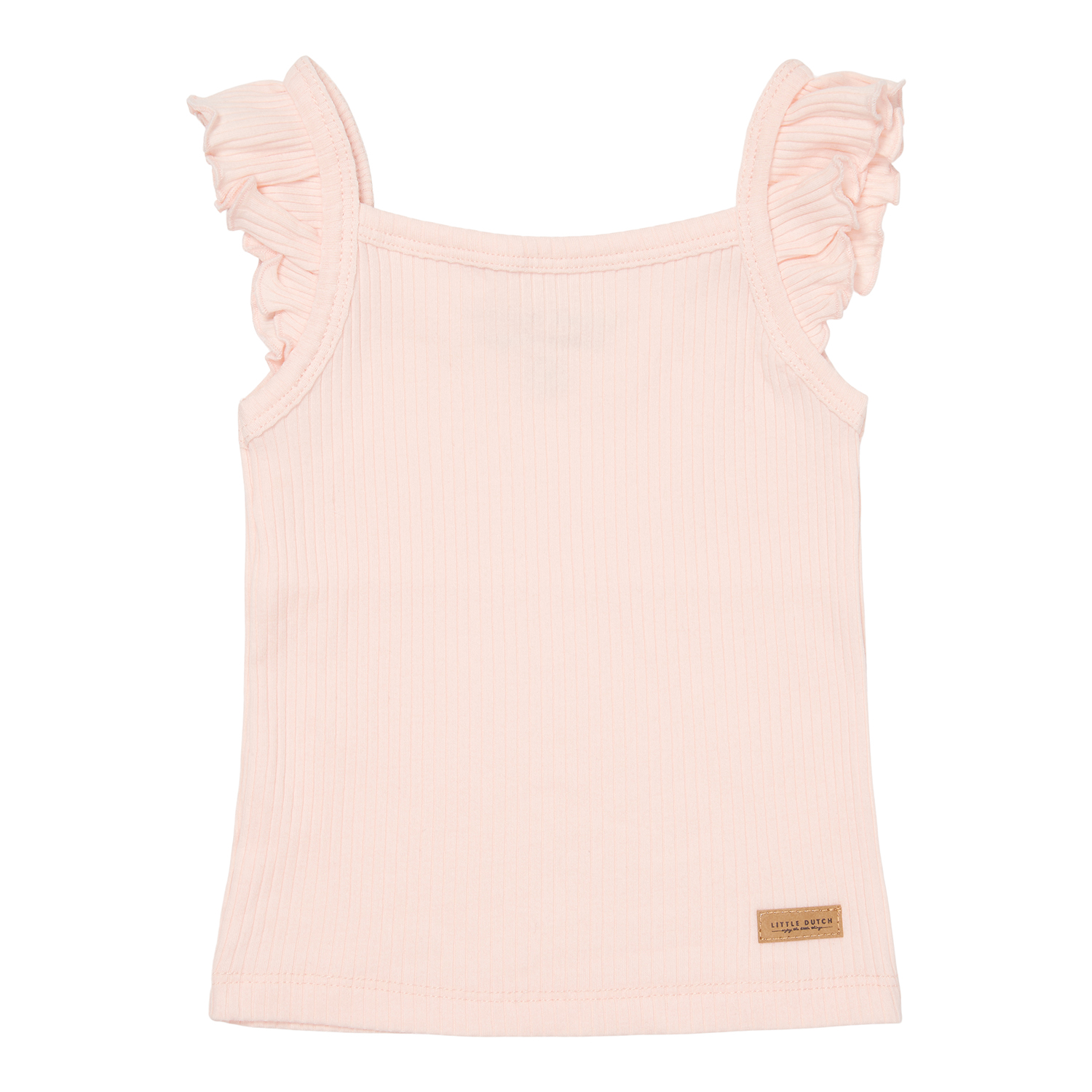 Top mit Volants Rippe Pure soft pink (Gr. 50/56)