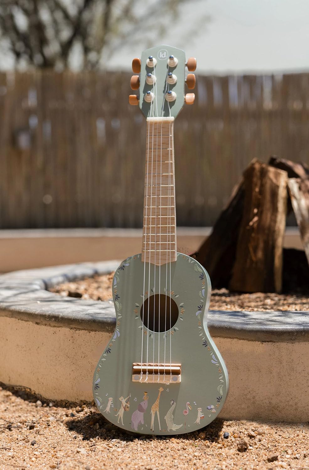 Gitarre / Holzgitarre - Safari Friends grün