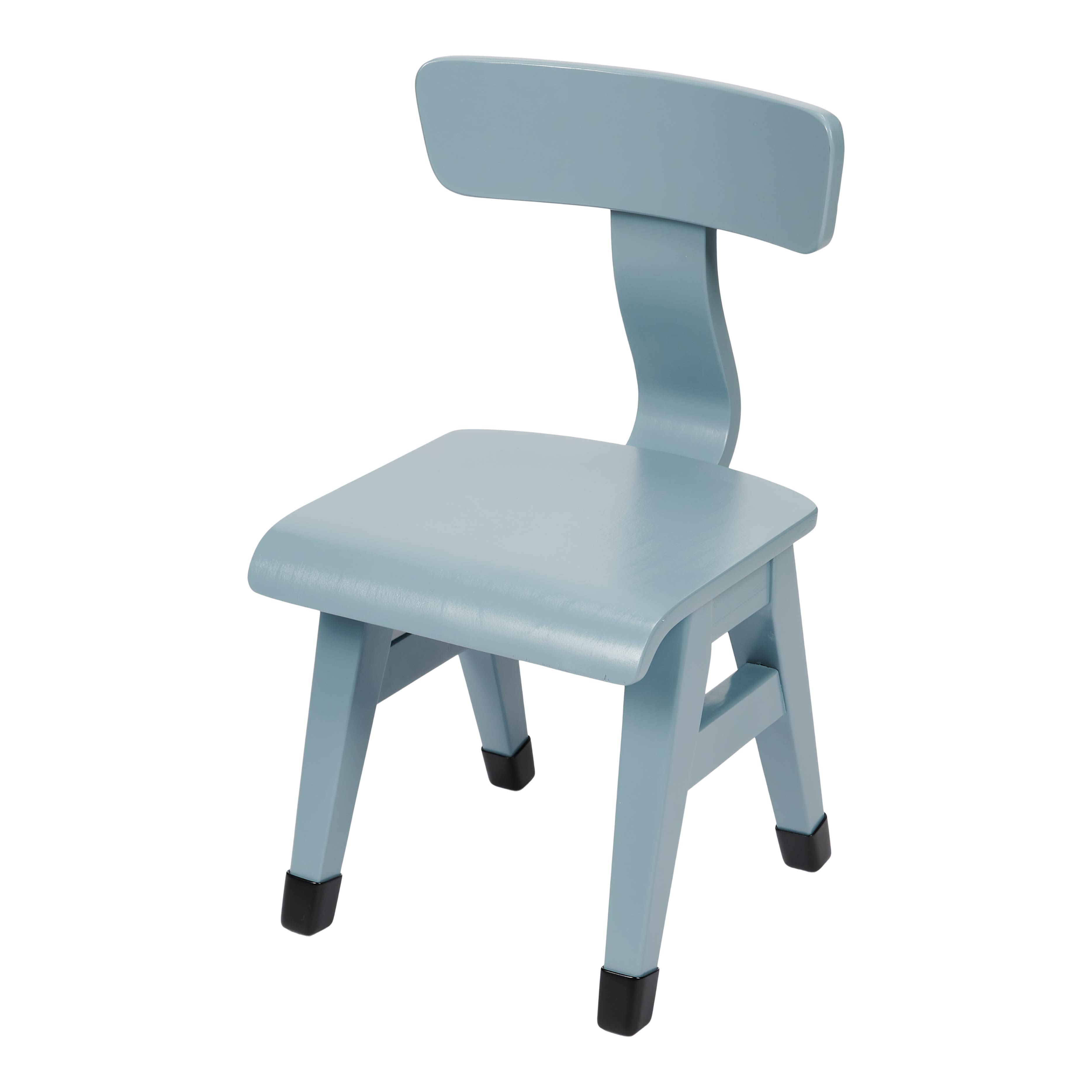Holz Kinderstuhl blau