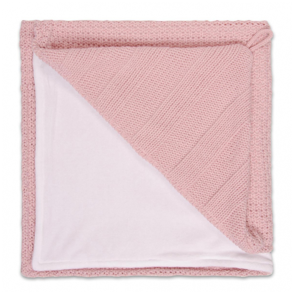 Babydecke Kapuzendecke mit Nickistoff Robust rosa (75x75 cm)