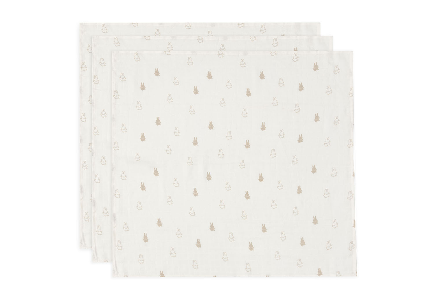 Mulltücher 3er Set Happy Miffy nougat (70x70 cm) Mulltücher 3er Set Happy Miffy nougat (70x70 cm)