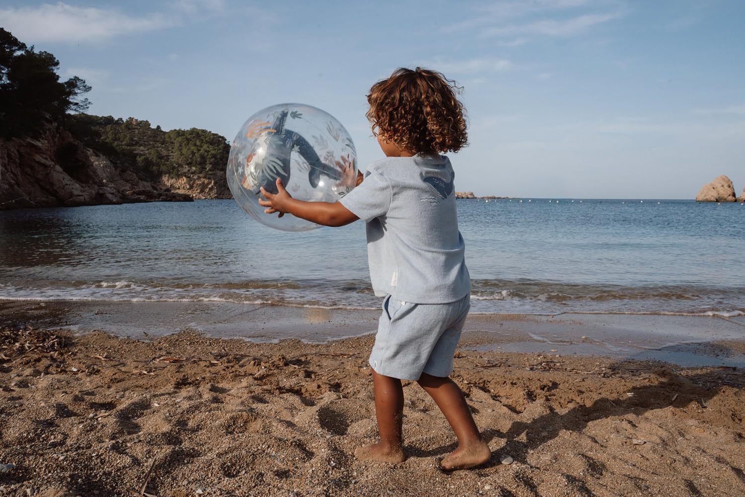 Bekleidungsset aus T-Shirt und Shorts - Ocean World blau (Gr. 98/104)