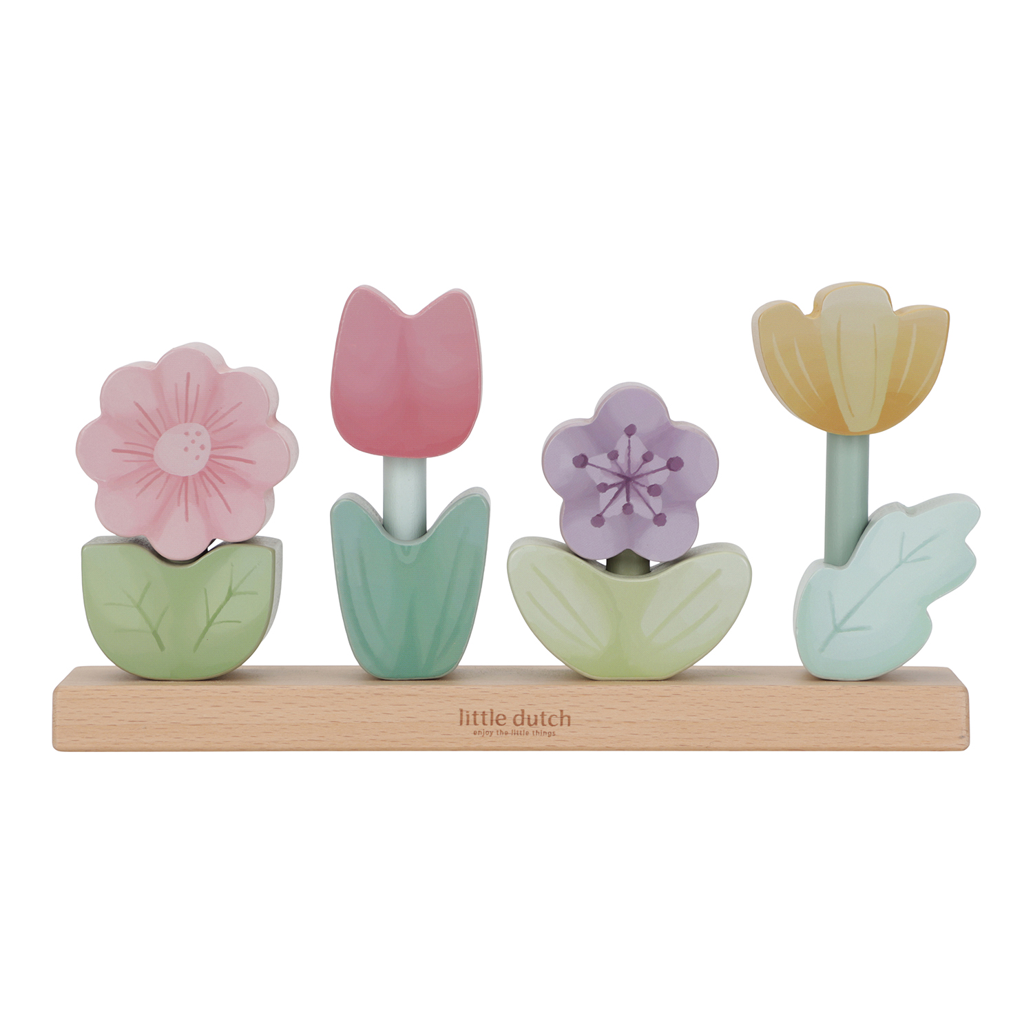 Holz Stapelspiel Steckspiel Blumen (FSC) - Fairy Garden Holz Stapelspiel Steckspiel Blumen (FSC) - Fairy Garden