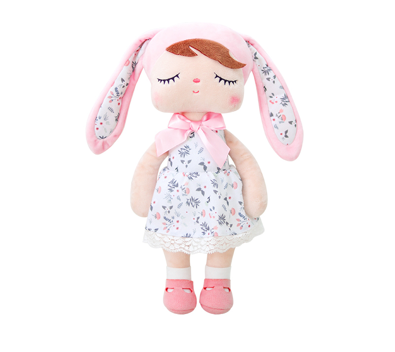 Stoffpuppe Schlummerpuppe Angela Retro rosa 35 cm