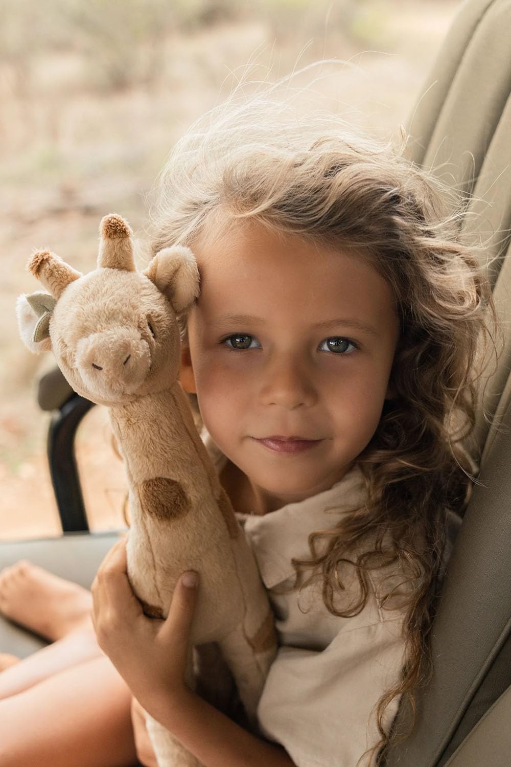 Stofftier Kuscheltier Giraffe - Safari Friends gelb / braun (42 cm)