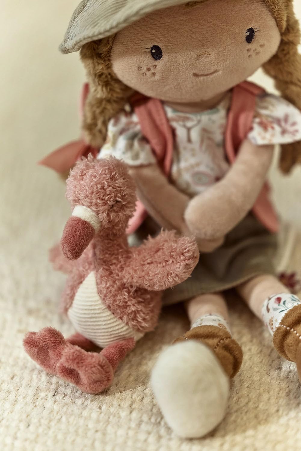 Stoffpuppe Ranger Rosa mit Flamingo - Safari Friends (35 cm)