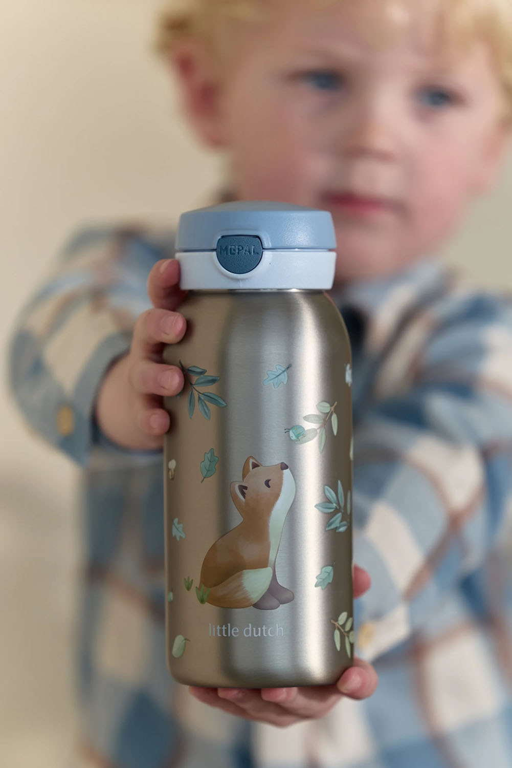 Trinkflasche Edelstahl mit Klappdeckel Campus - Forest Friends 600 ml