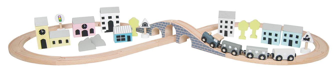 Holz Eisenbahn Set 