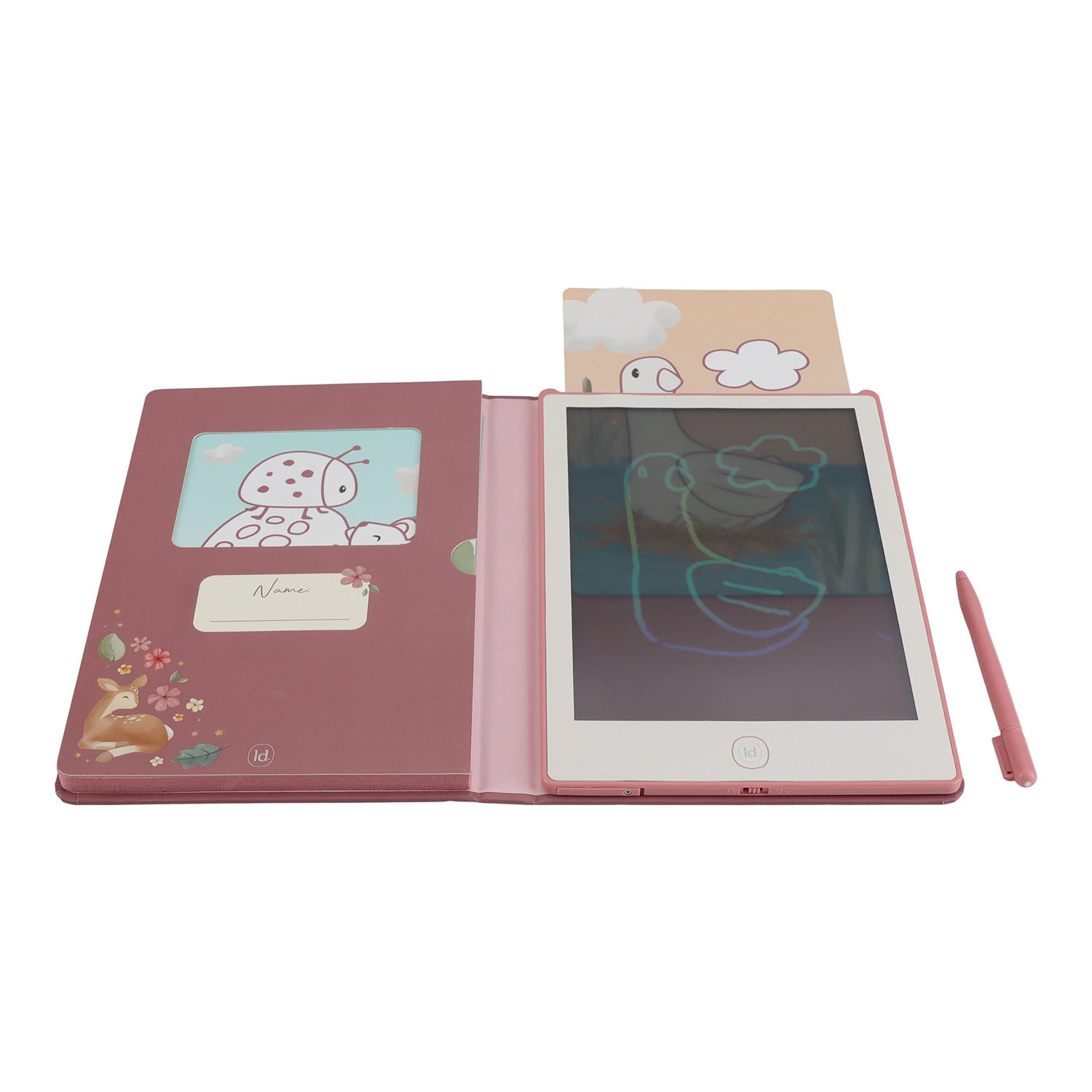 Zeichentablett / LCD Schreibtafel - Fairy Garden rosa