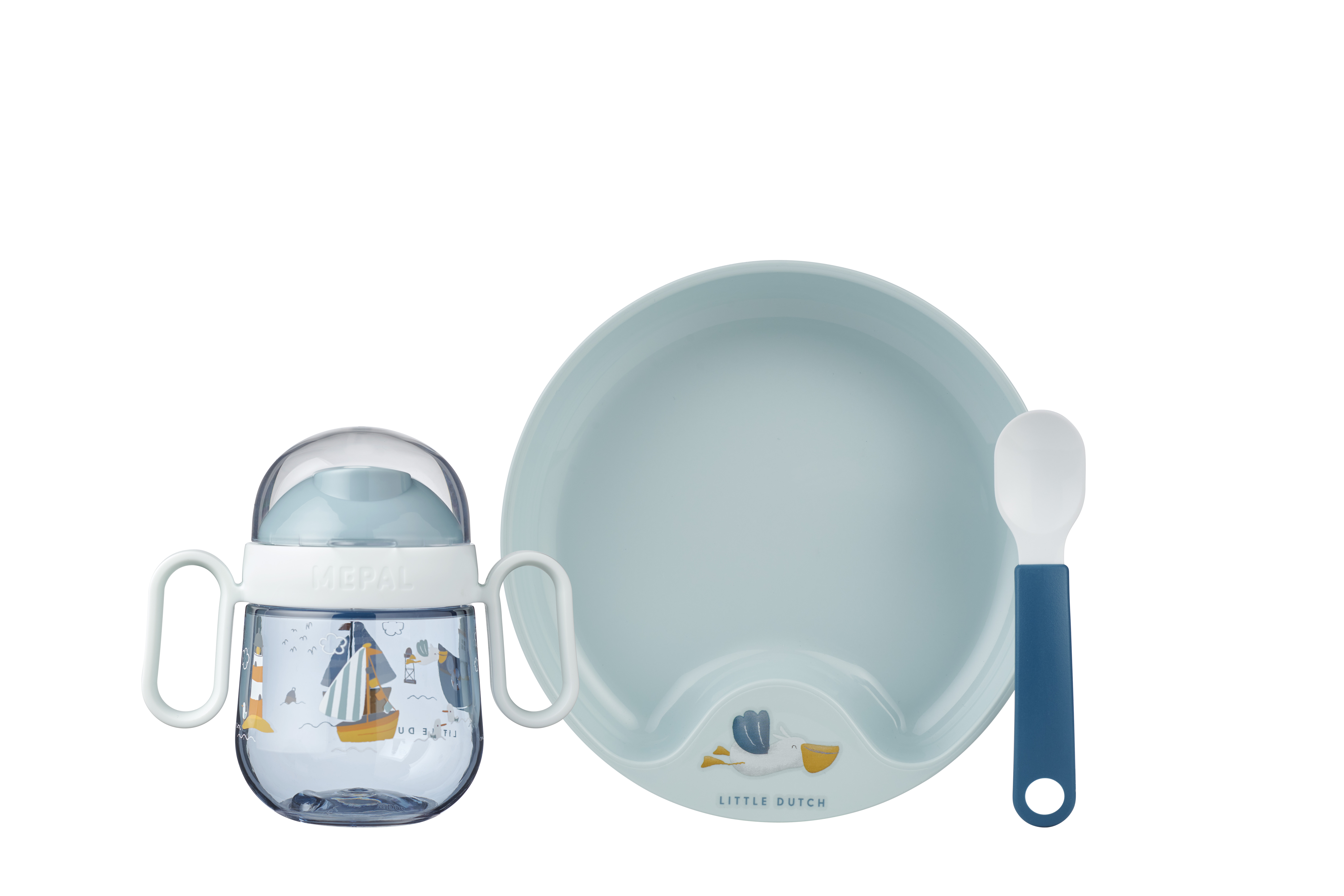 Babygeschirr Set 3-teilig - Sailors Bay blau  Babygeschirr Set 3-teilig - Sailors Bay blau