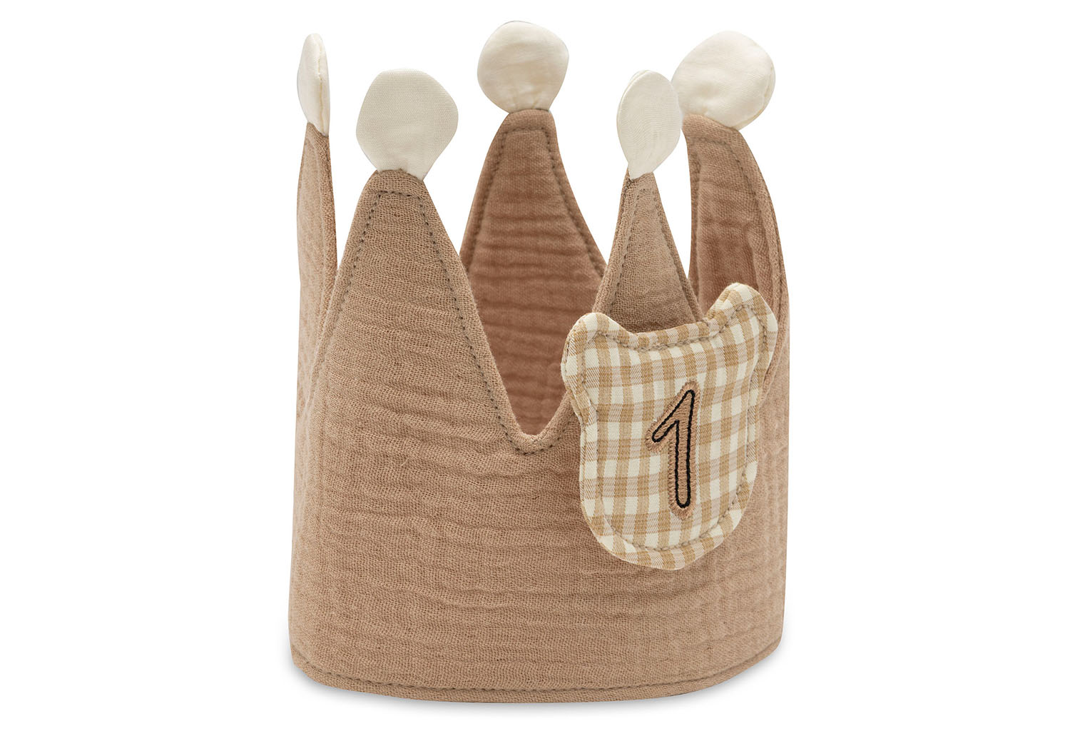  Geburtstagskrone mit Zahlen - Teddy Bear beige / braun